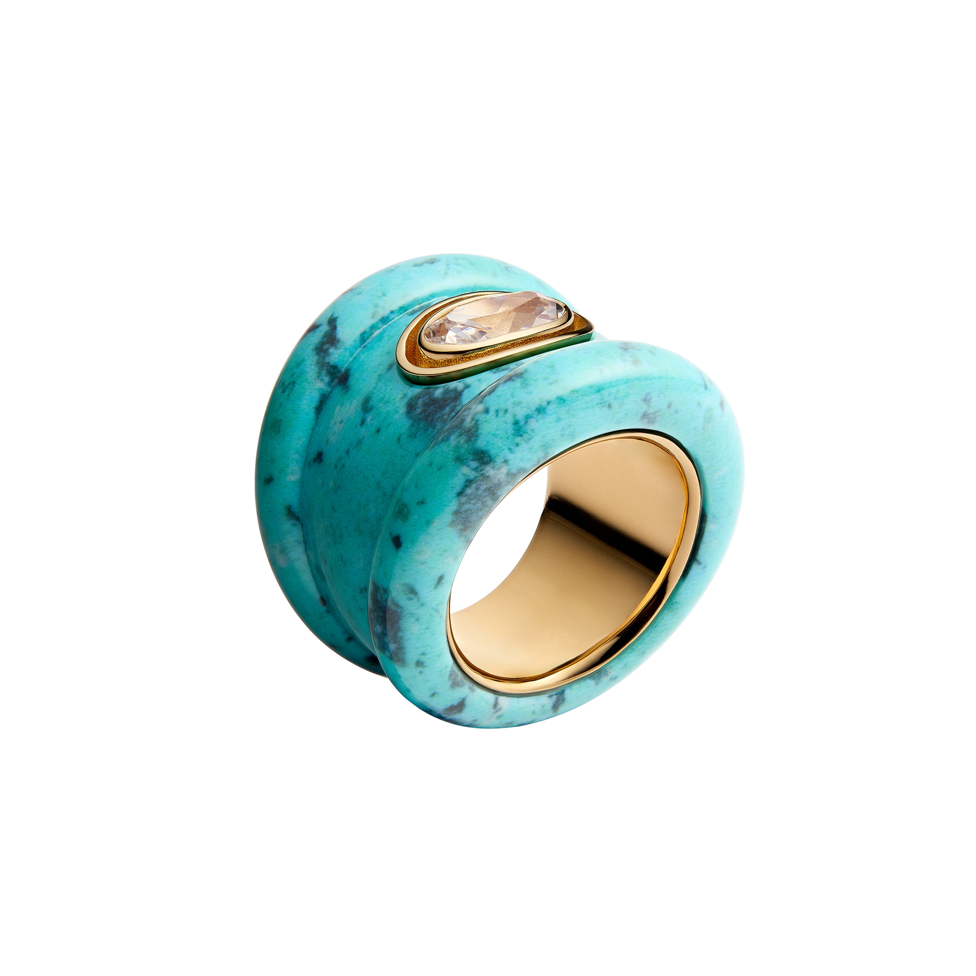 Dior Rocks Ring Gold-Finish Metal, Stone-Effect Resin and Sparkling Crystal E03