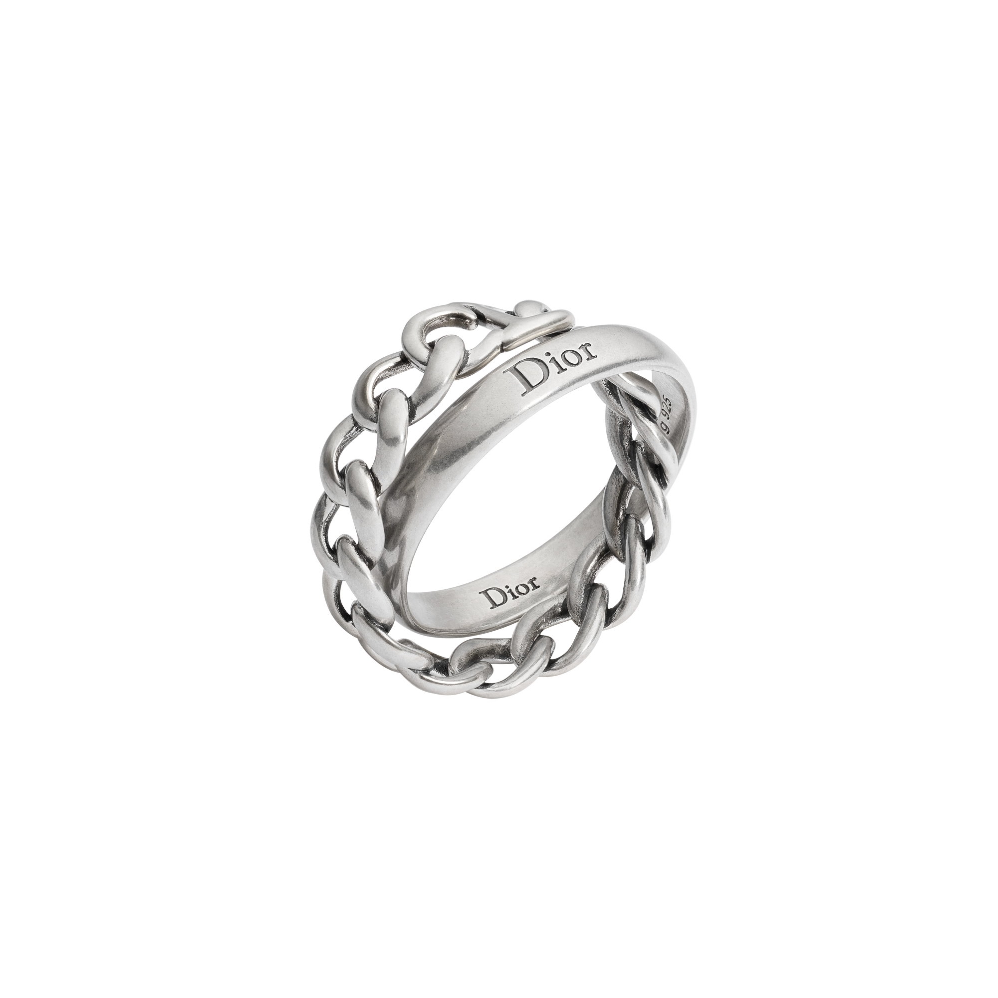 Dior Stack Ring Antique-Finish Silver E03