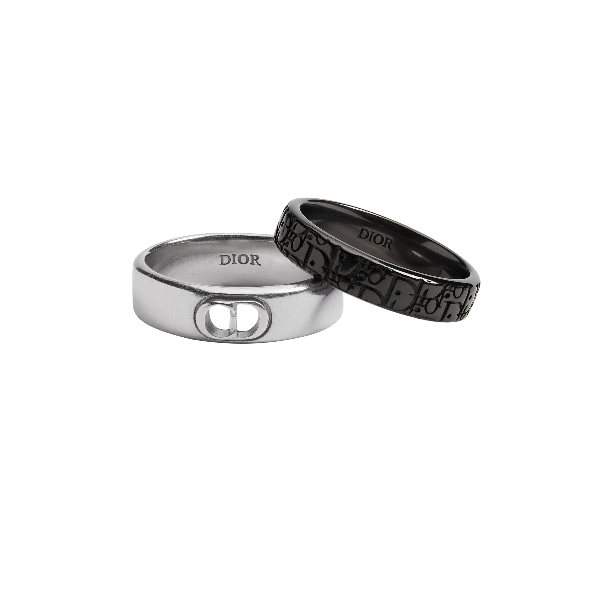 Dior Oblique Ring Set Silver E01