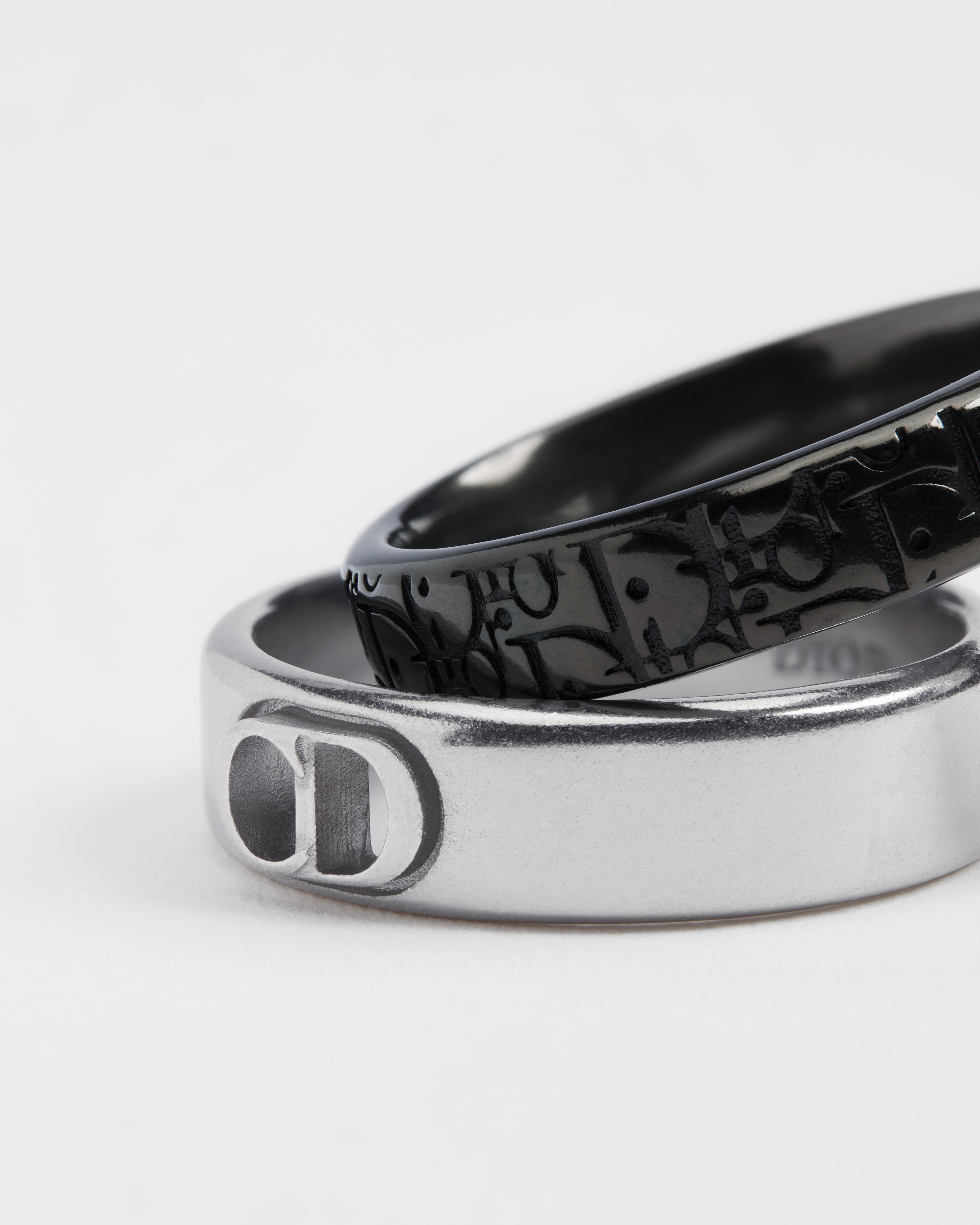 Dior Oblique Ring Set Silver E09