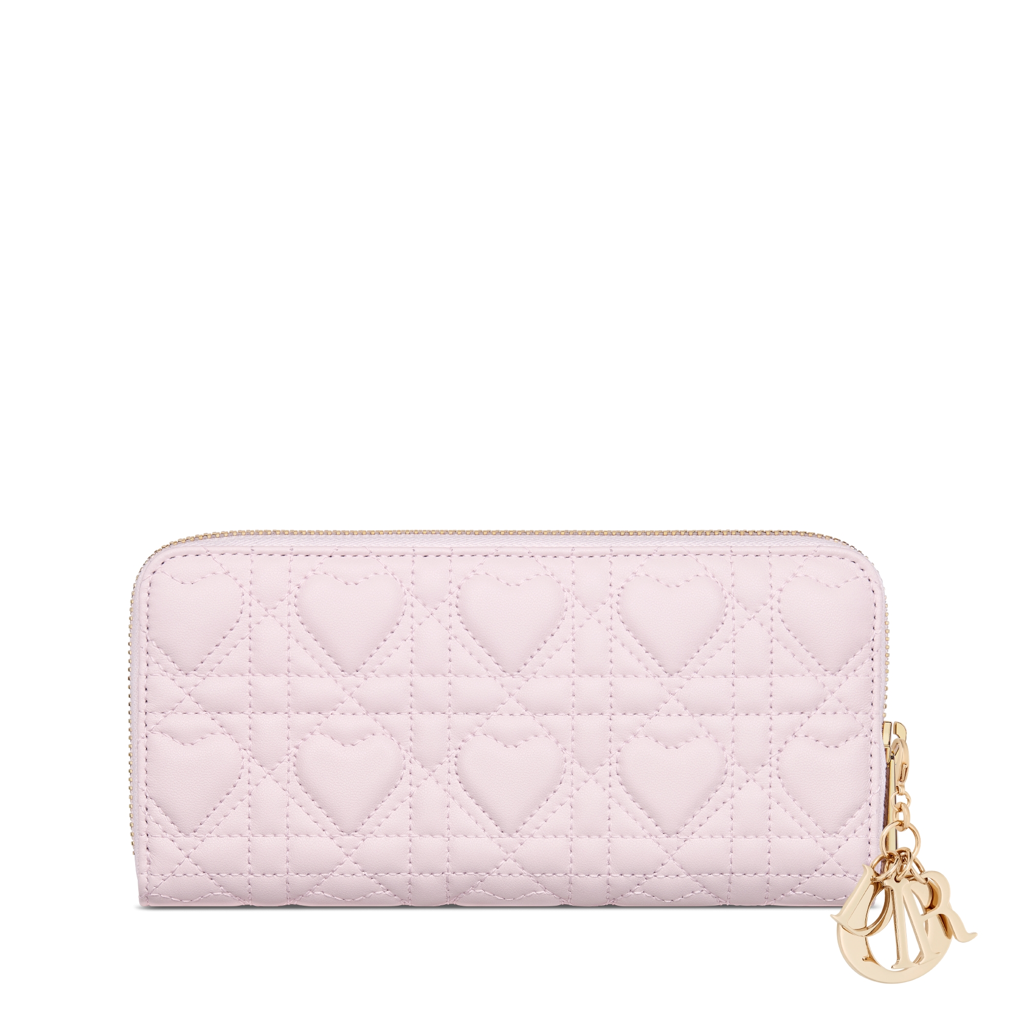 【日本限定】Dioramour Lady Dior Voyageur ウォレット ハート カナージュ ラムスキン E08