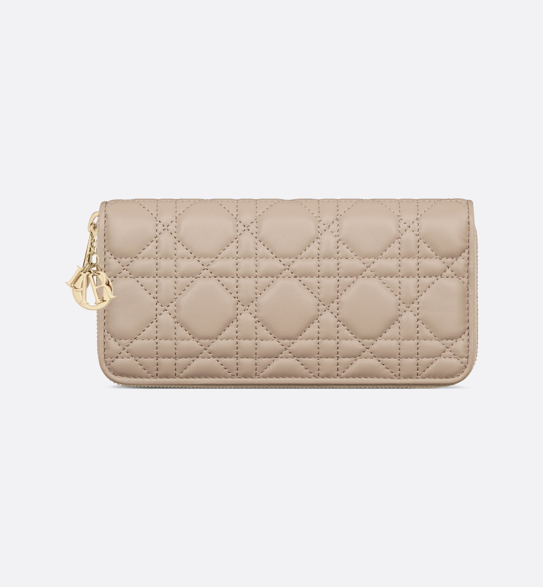 Lady Dior Voyageur Wallet Cloud Blue Cannage Lambskin | DIOR Lady Dior Voyageur Wallet Cloud Blue Cannage Lambskin | DIOR