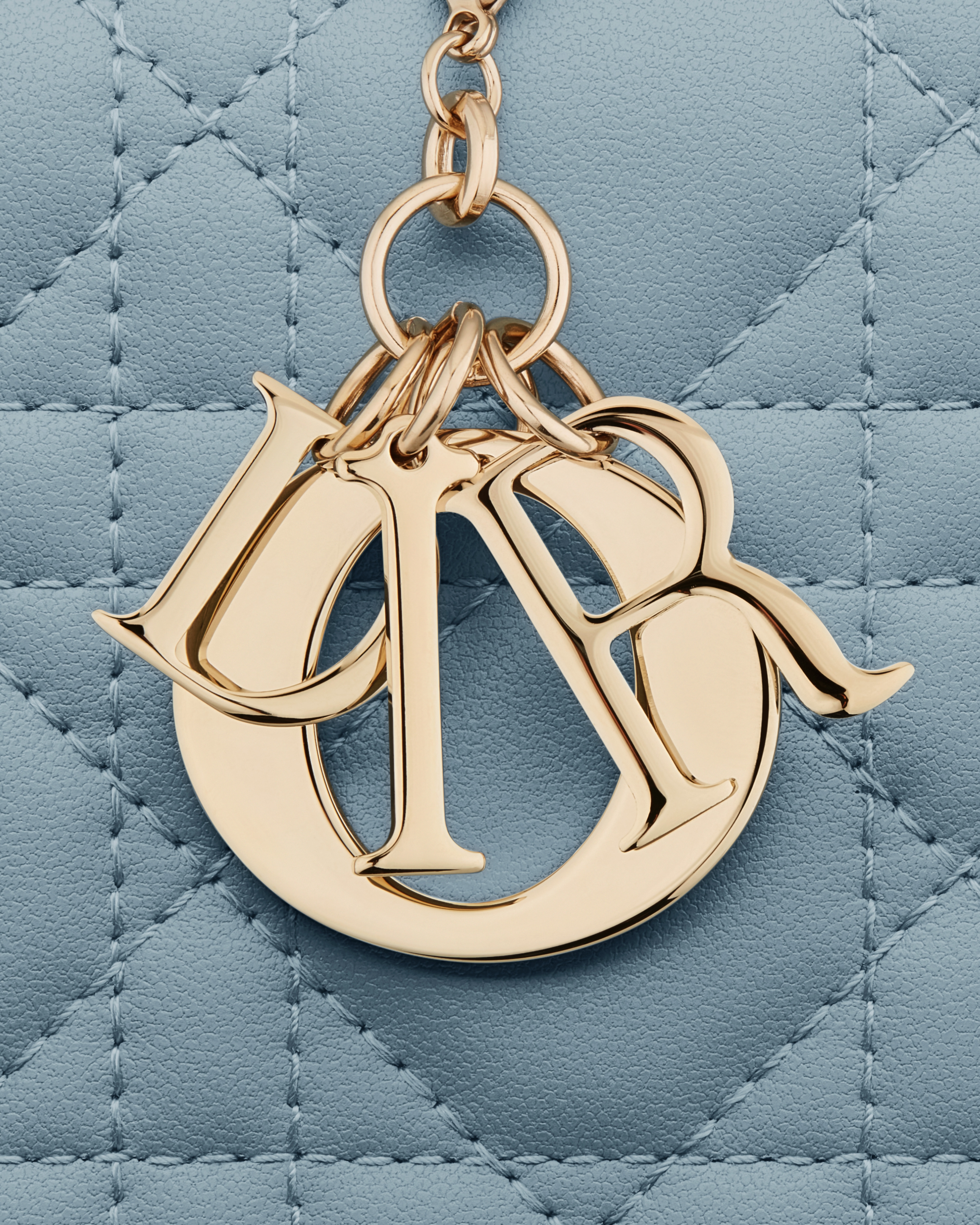 Lady Dior Voyageur 지갑 클라우드 블루 까나쥬 양가죽 E09