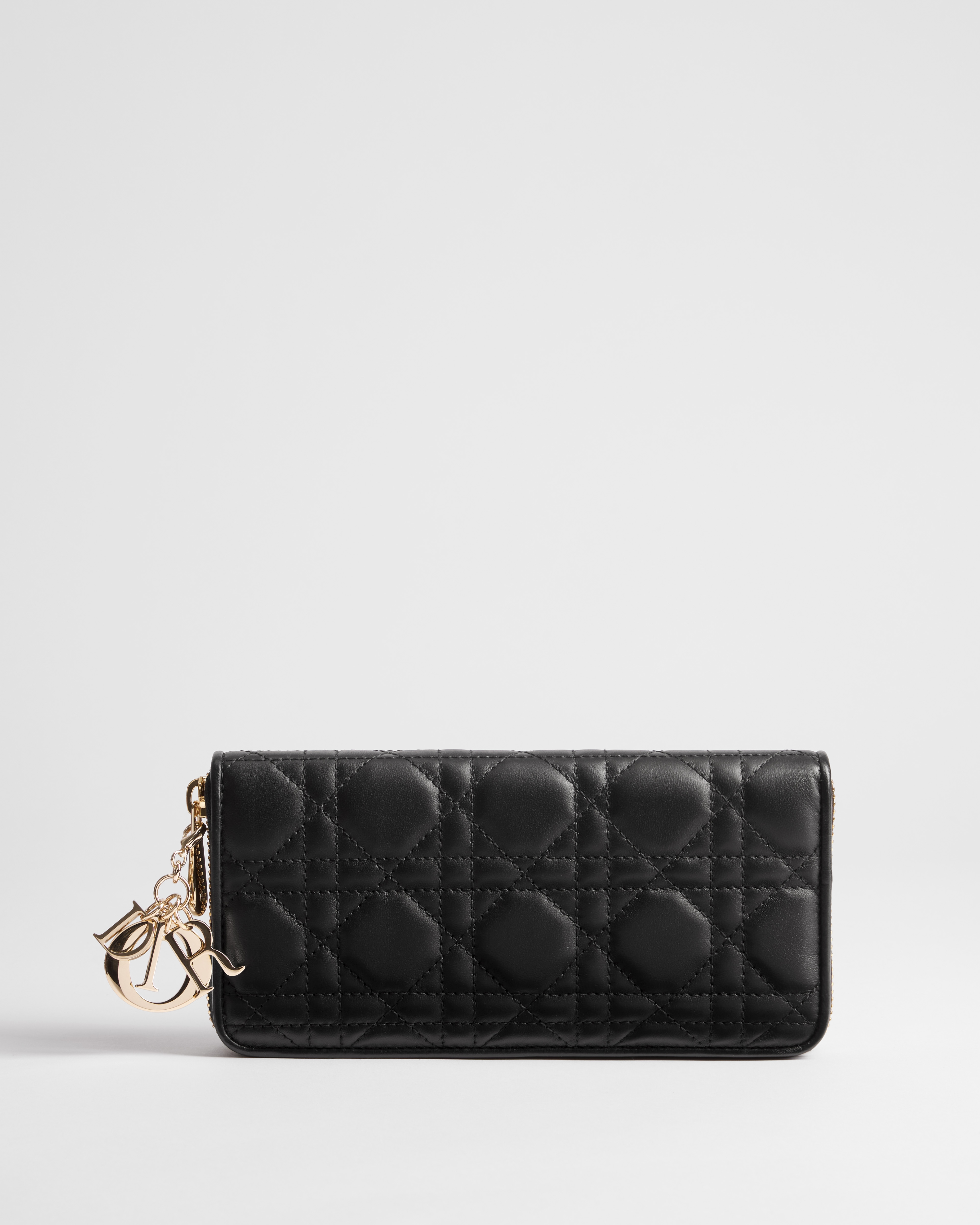 Lady Dior Voyageur Wallet Black Cannage Lambskin E01