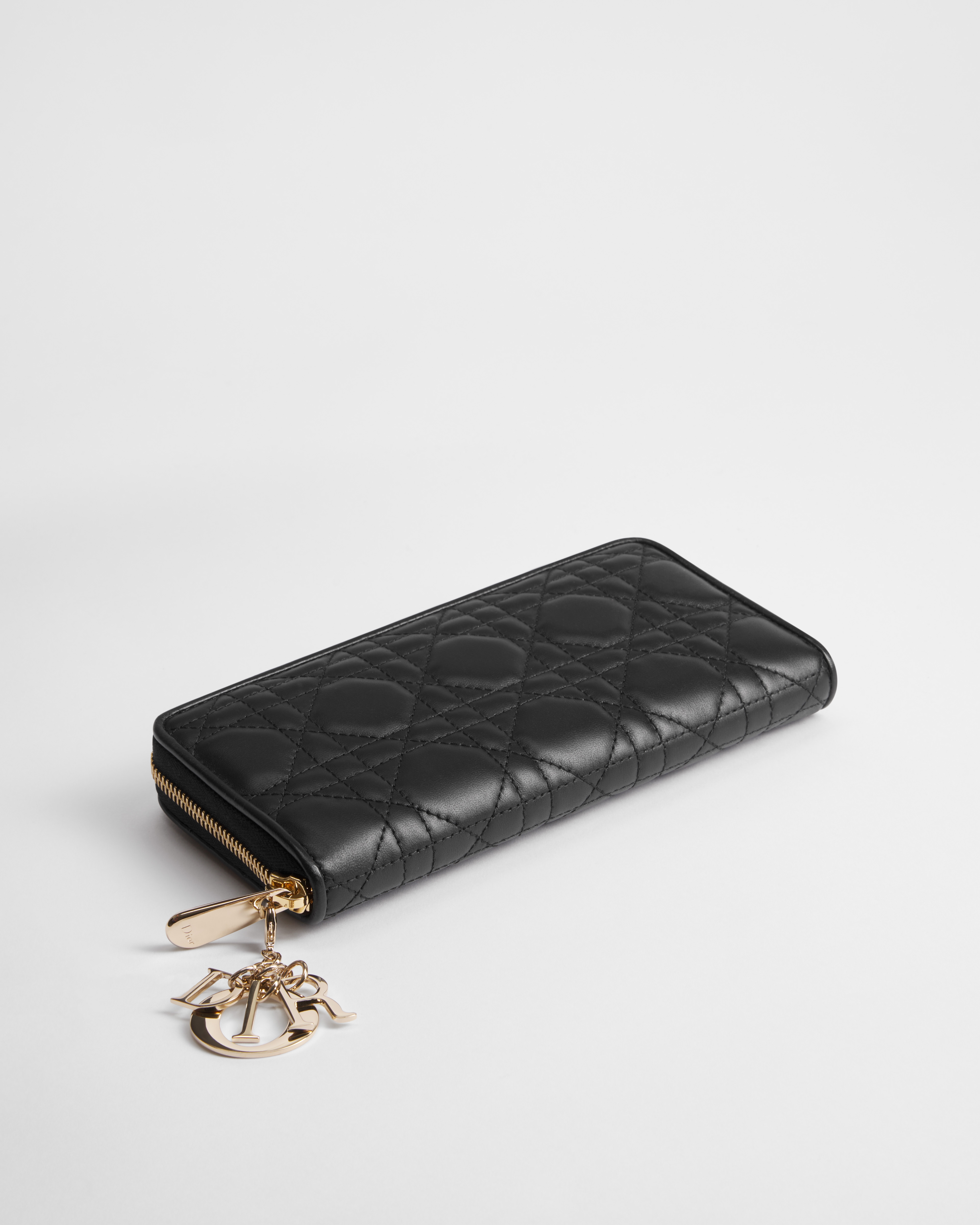 Lady Dior Voyageur Wallet Black Cannage Lambskin E03