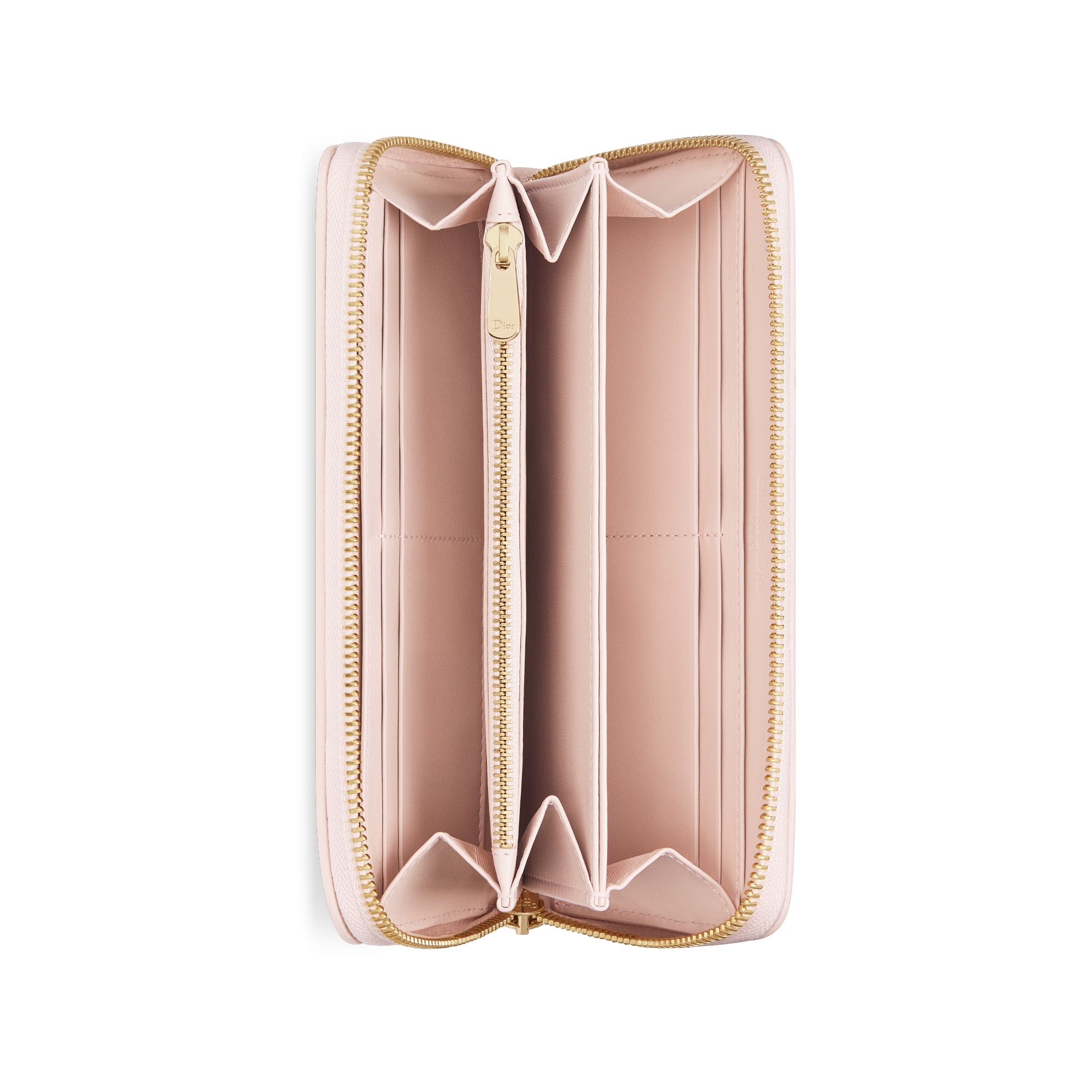 Lady Dior Voyageur Wallet Powder Pink Cannage Lambskin E06