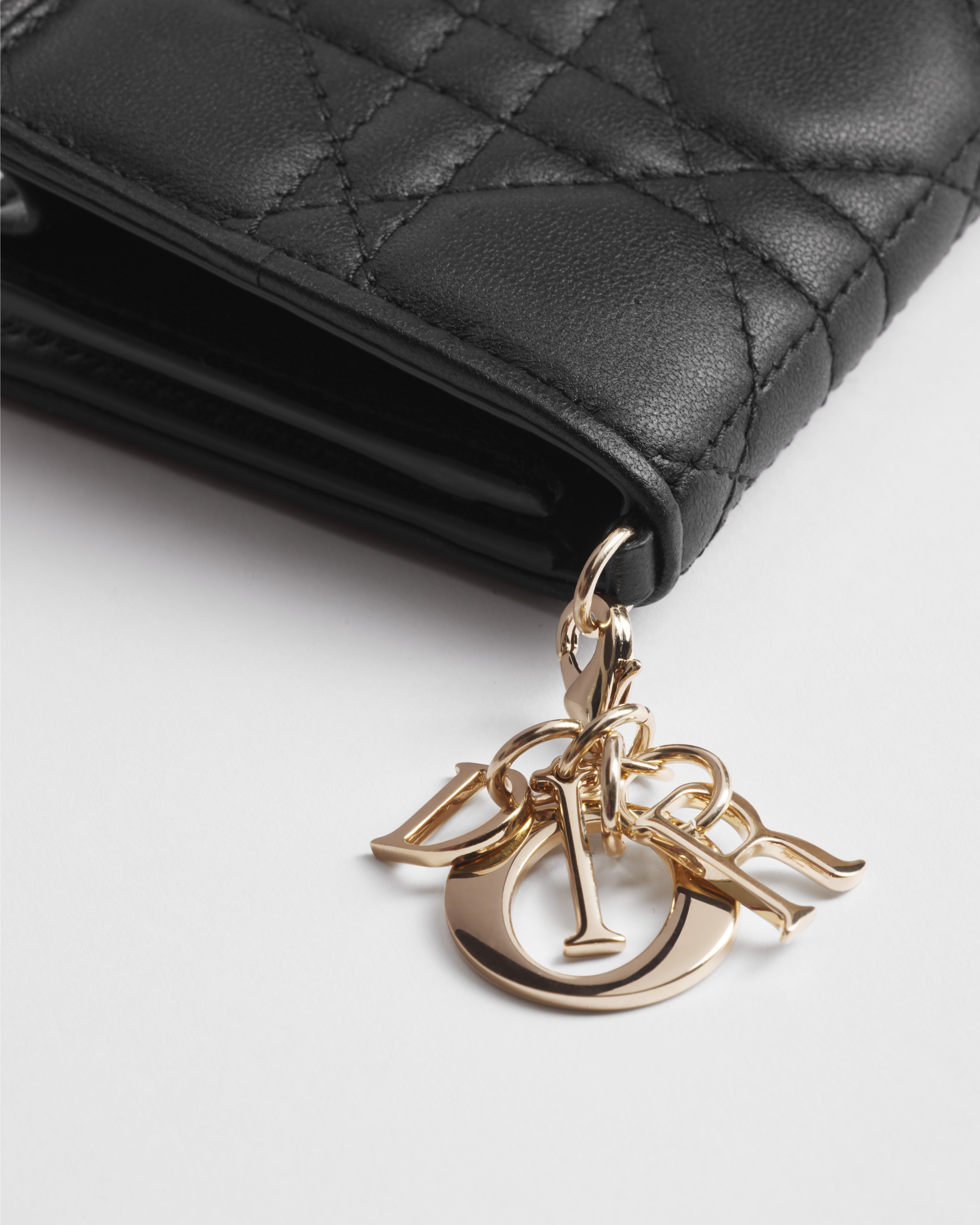 Lady Dior Bloom Card Holder Black Cannage Lambskin E10