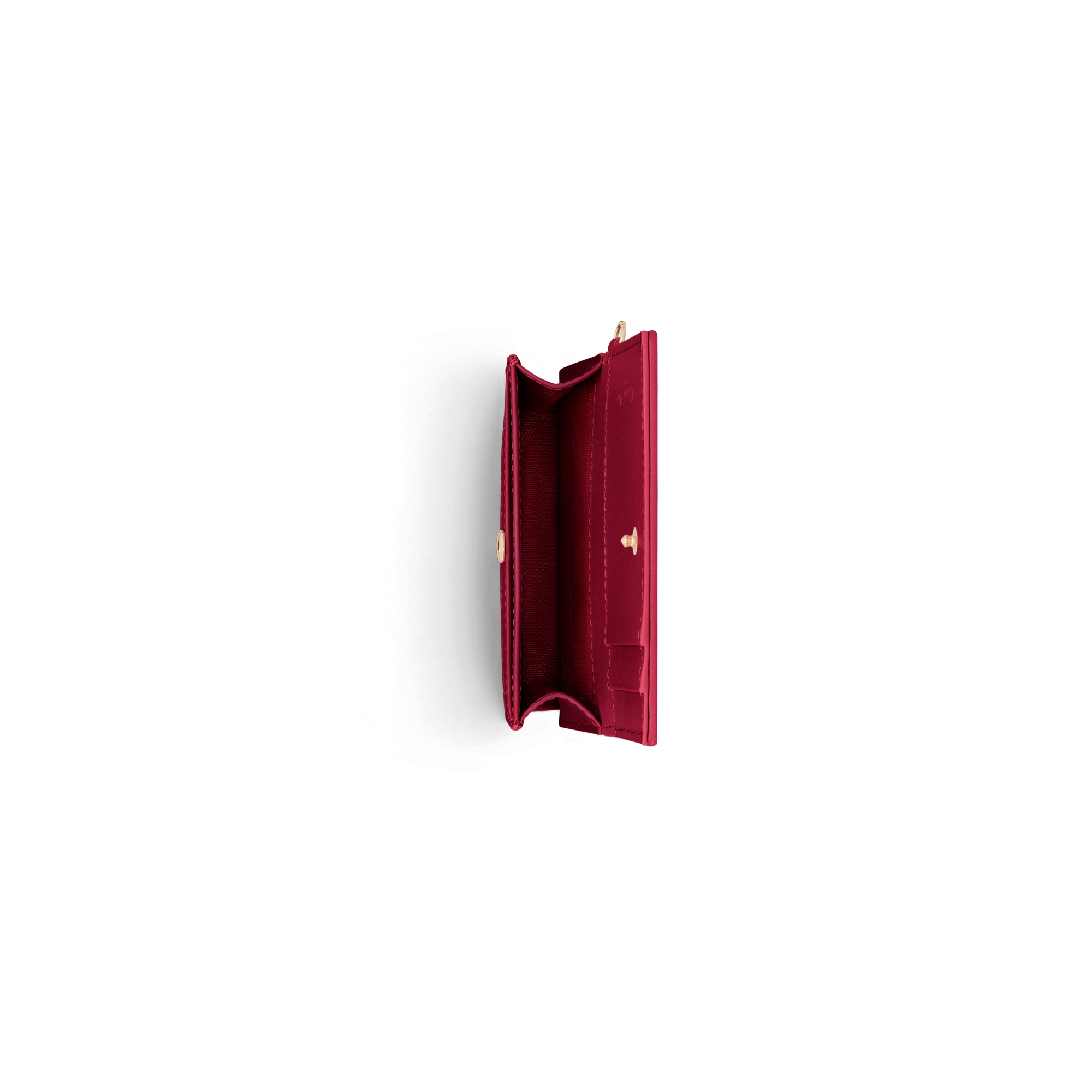 Lady Dior Bloom Card Holder Cherry Red Patent Cannage Calfskin E06