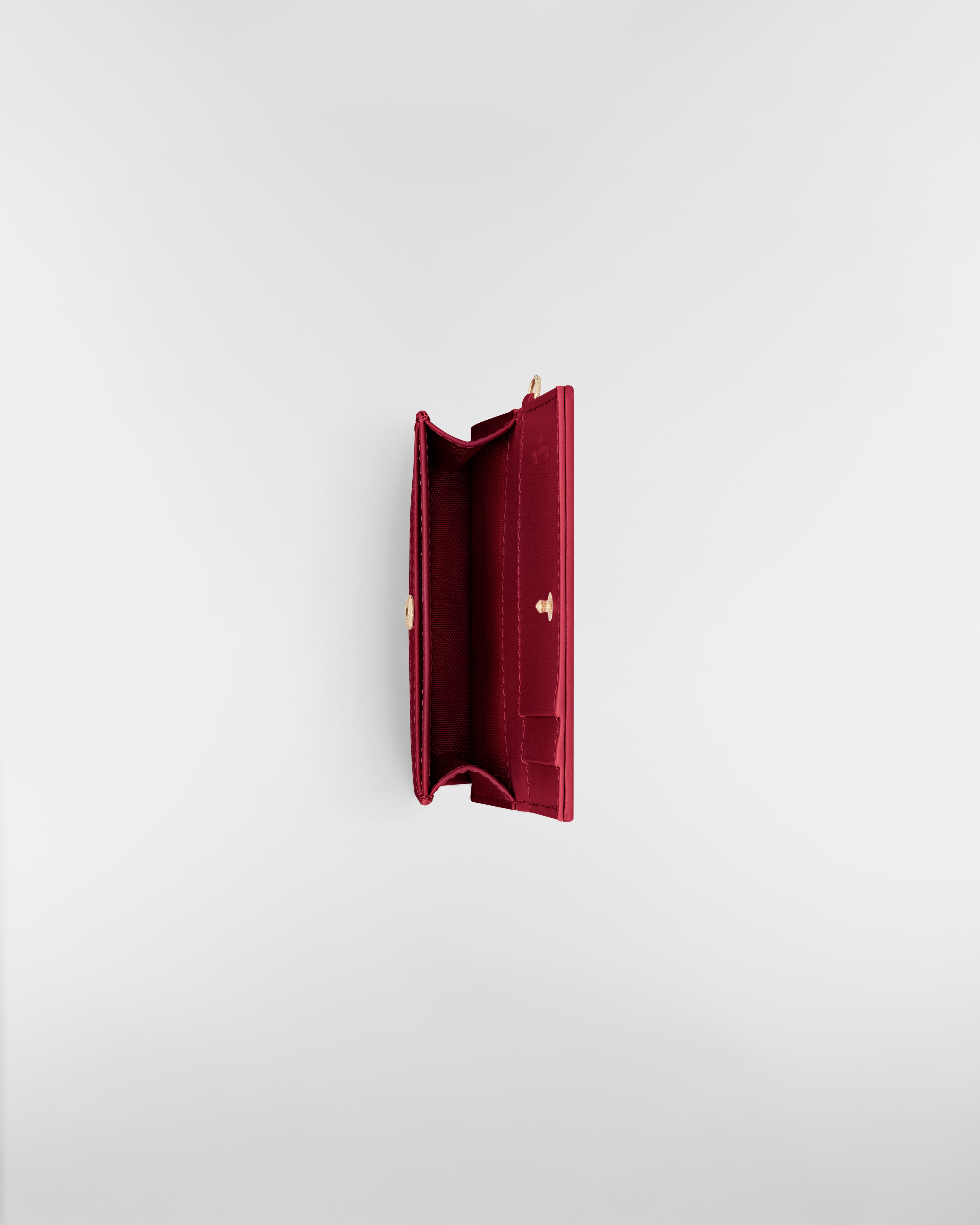 Lady Dior Bloom Card Holder Cherry Red Patent Cannage Calfskin E06