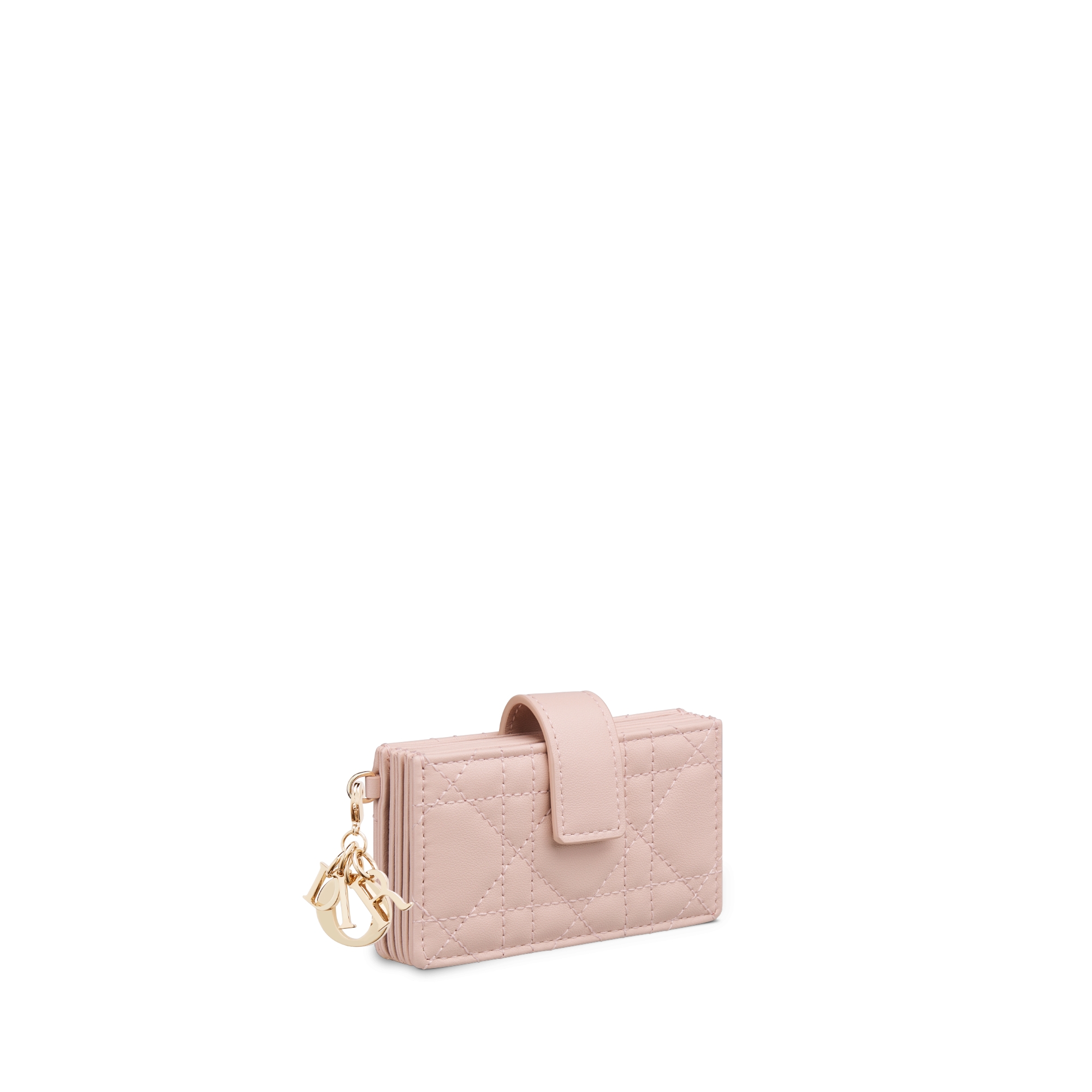 Lady Dior Jasmine Card Holder Powder Pink Cannage Lambskin E03