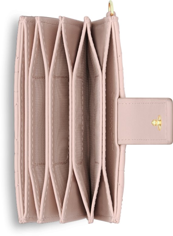 DIOR | Lady Dior Jasmine カードホルダー カナージュ ラムスキン