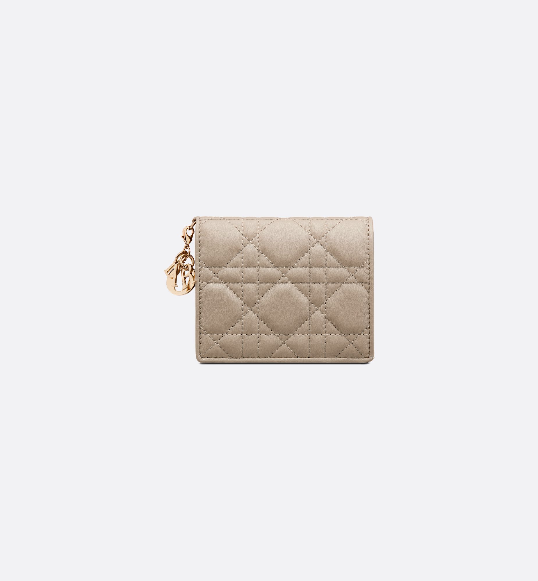 DIOR | Lady Dior Gardenia ウォレット ミニ カナージュ ラムスキン DIOR | Lady Dior Gardenia ウォレット ミニ カナージュ ラムスキン