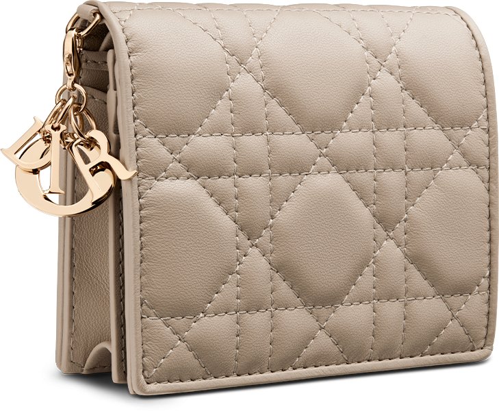 Mini Lady Dior Gardenia Wallet