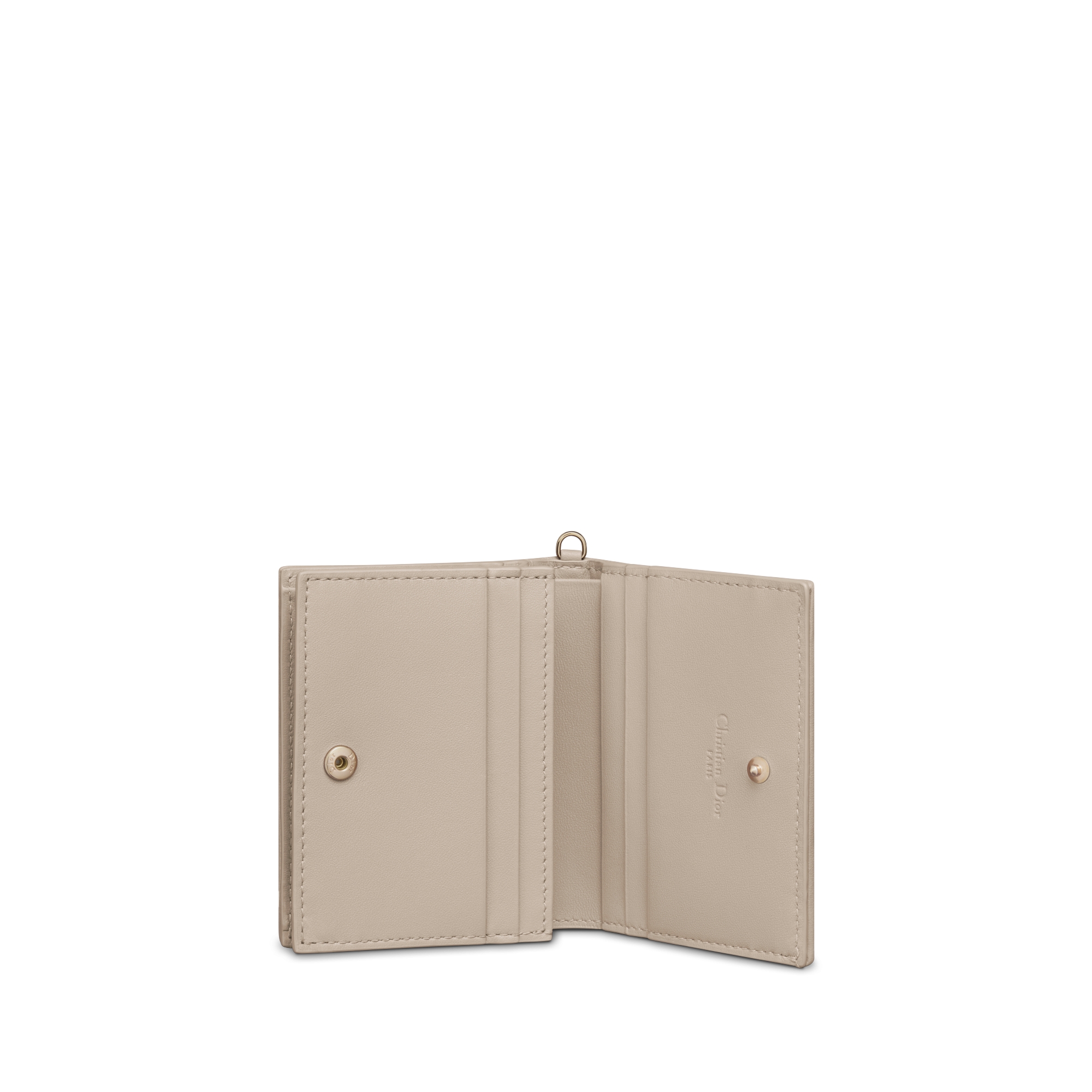 Lady Dior Gardenia 미니 지갑 샌드 컬러 까나쥬 양가죽 E07