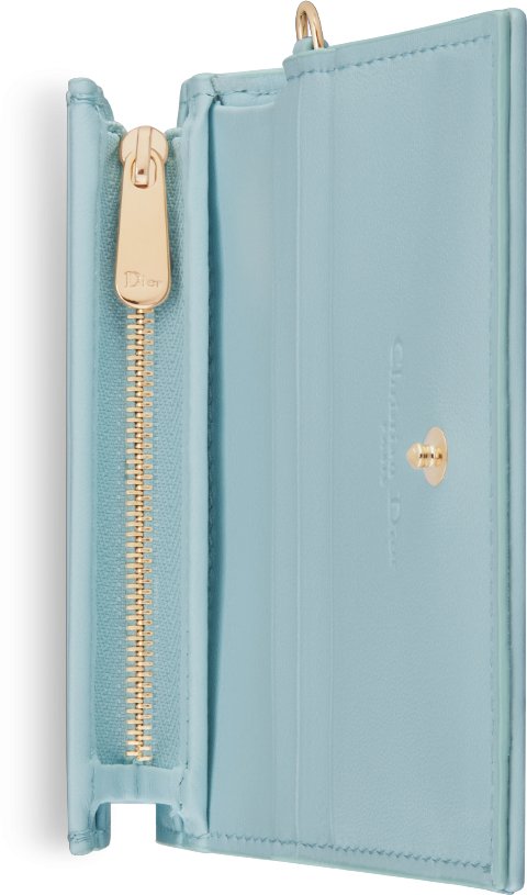 Mini Lady Dior Gardenia Wallet Top shot view