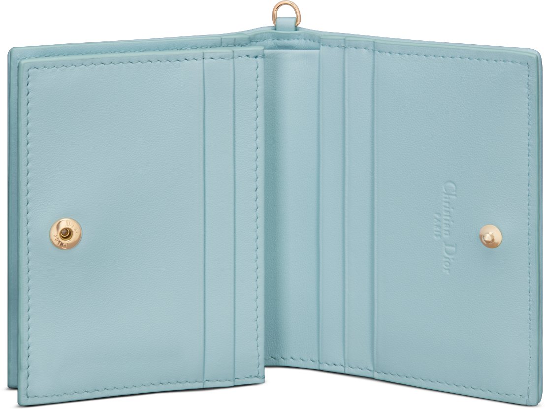 Mini Lady Dior Gardenia Wallet Unfolded view