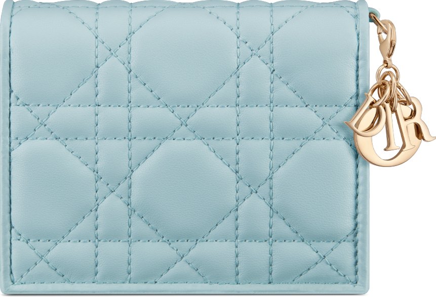 Mini Lady Dior Gardenia Wallet Back view