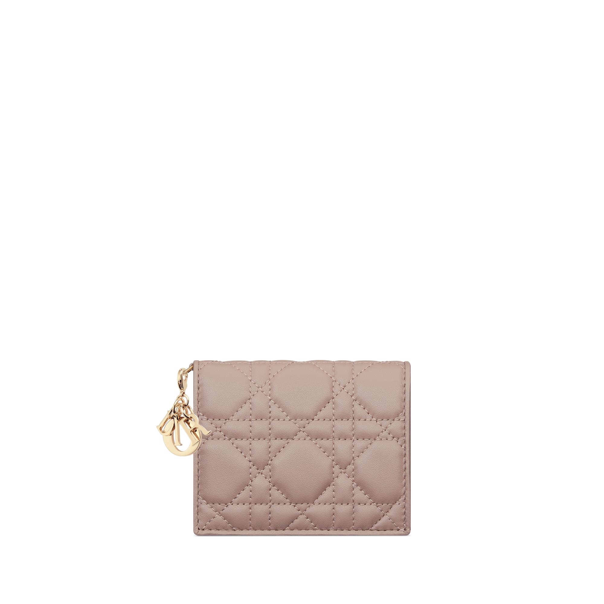 Mini Lady Dior Gardenia Wallet Cloud Blue Cannage Lambskin | DIOR