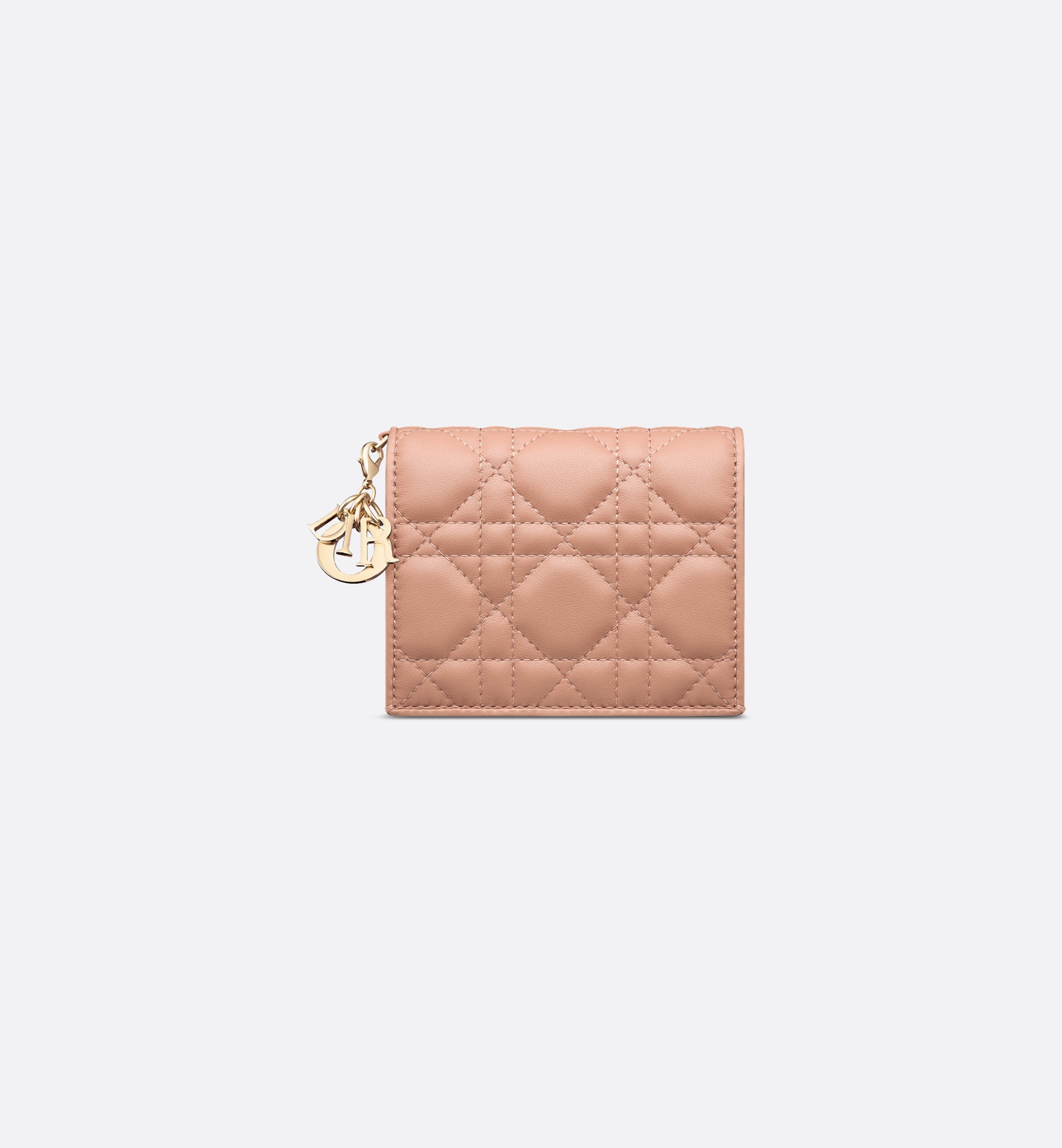 Mini Lady Dior Gardenia Wallet Powder Pink Cannage Lambskin Mini Lady Dior Gardenia Wallet Powder Pink Cannage Lambskin