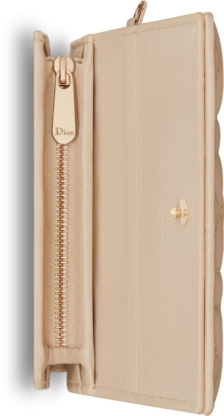 Portafoglio mini Gardenia Lady Dior aria_topShotView