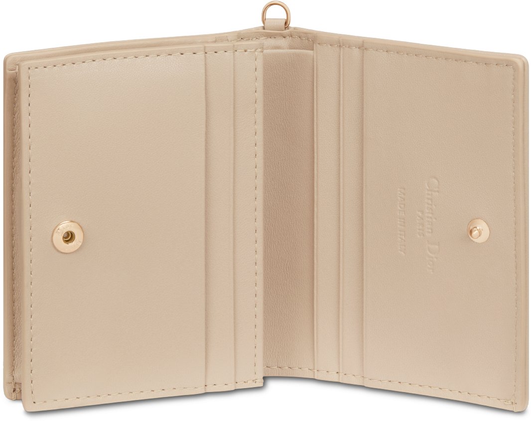 Portafoglio mini Gardenia Lady Dior aria_unfoldedView