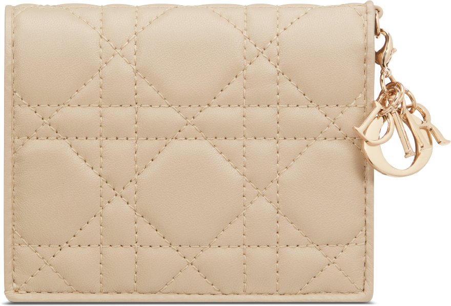 Portafoglio mini Gardenia Lady Dior aria_backView