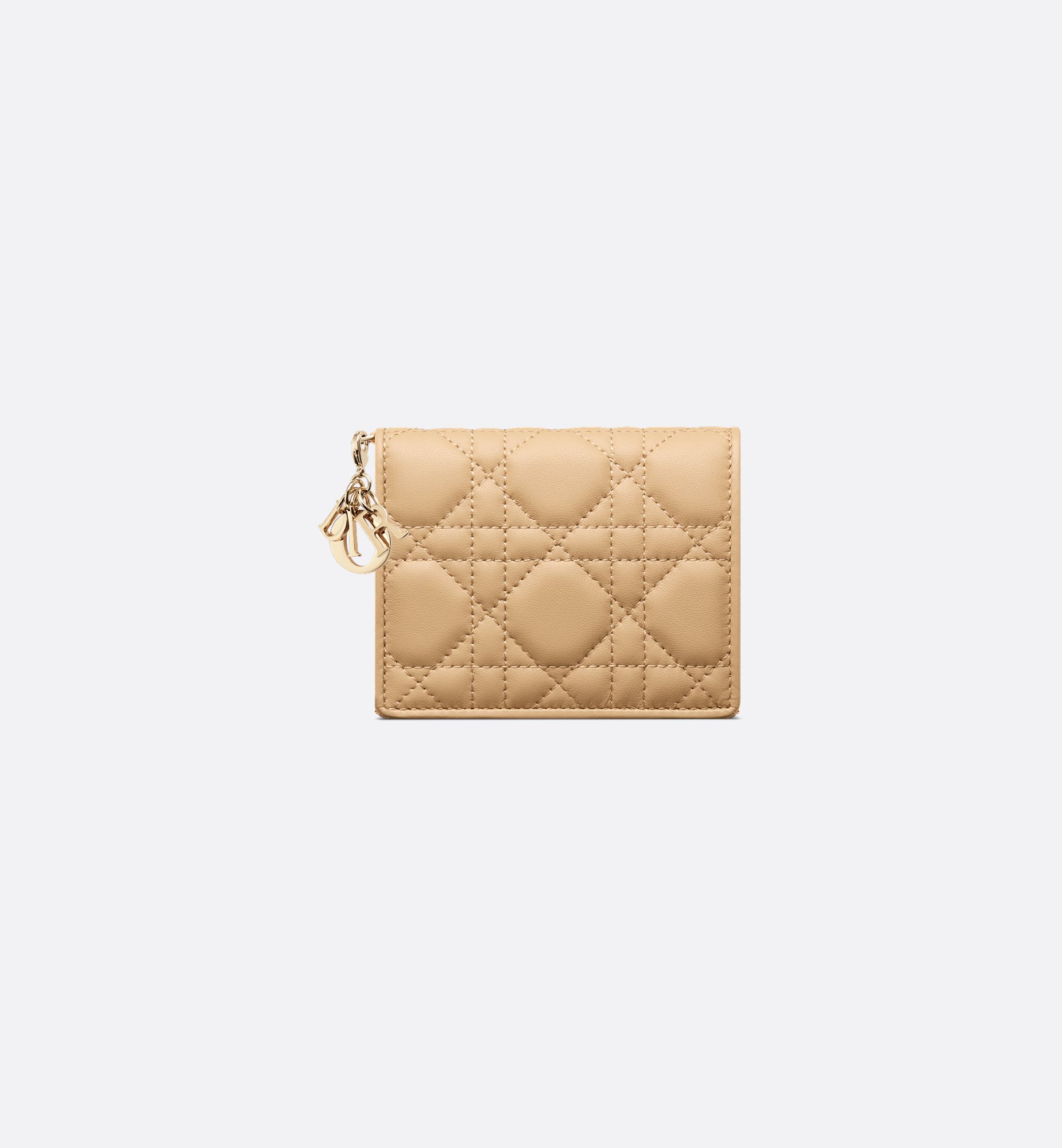 Mini Lady Dior Gardenia Wallet Powder Pink Cannage Lambskin Mini Lady Dior Gardenia Wallet Powder Pink Cannage Lambskin