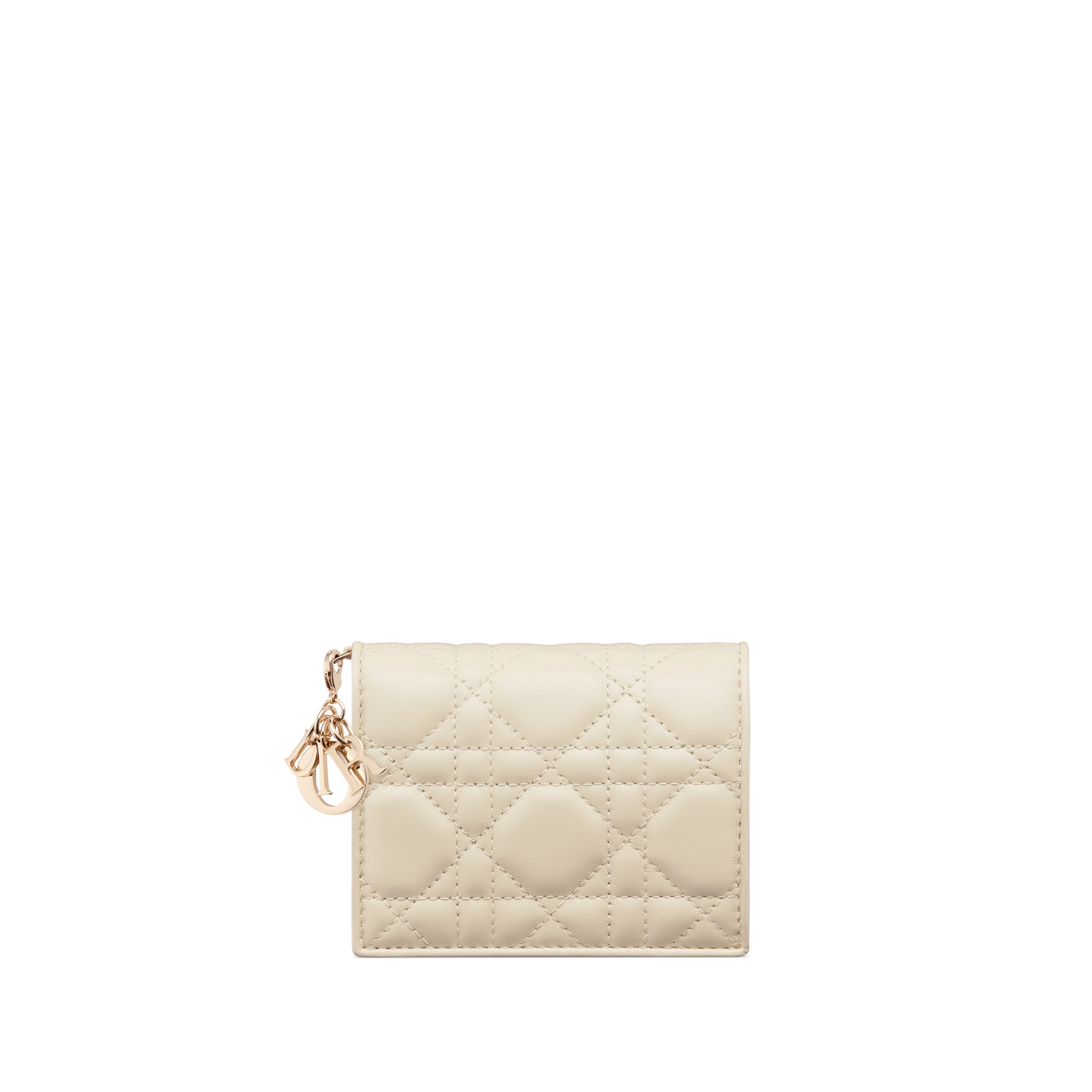 【日本限定】Lady Dior Gardenia ウォレット ミニ カナージュ ラムスキン E01