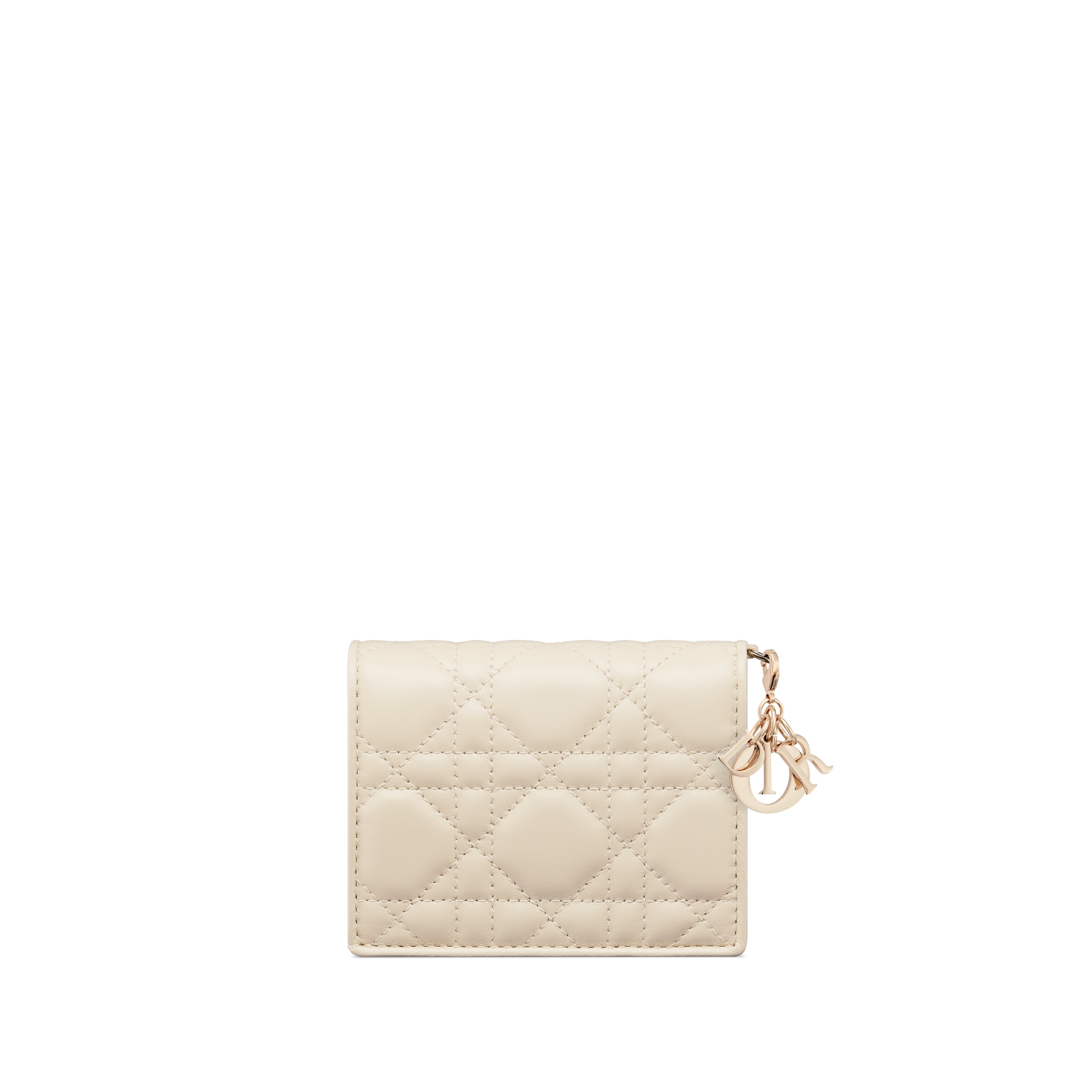 【日本限定】Lady Dior Gardenia ウォレット ミニ カナージュ ラムスキン E08