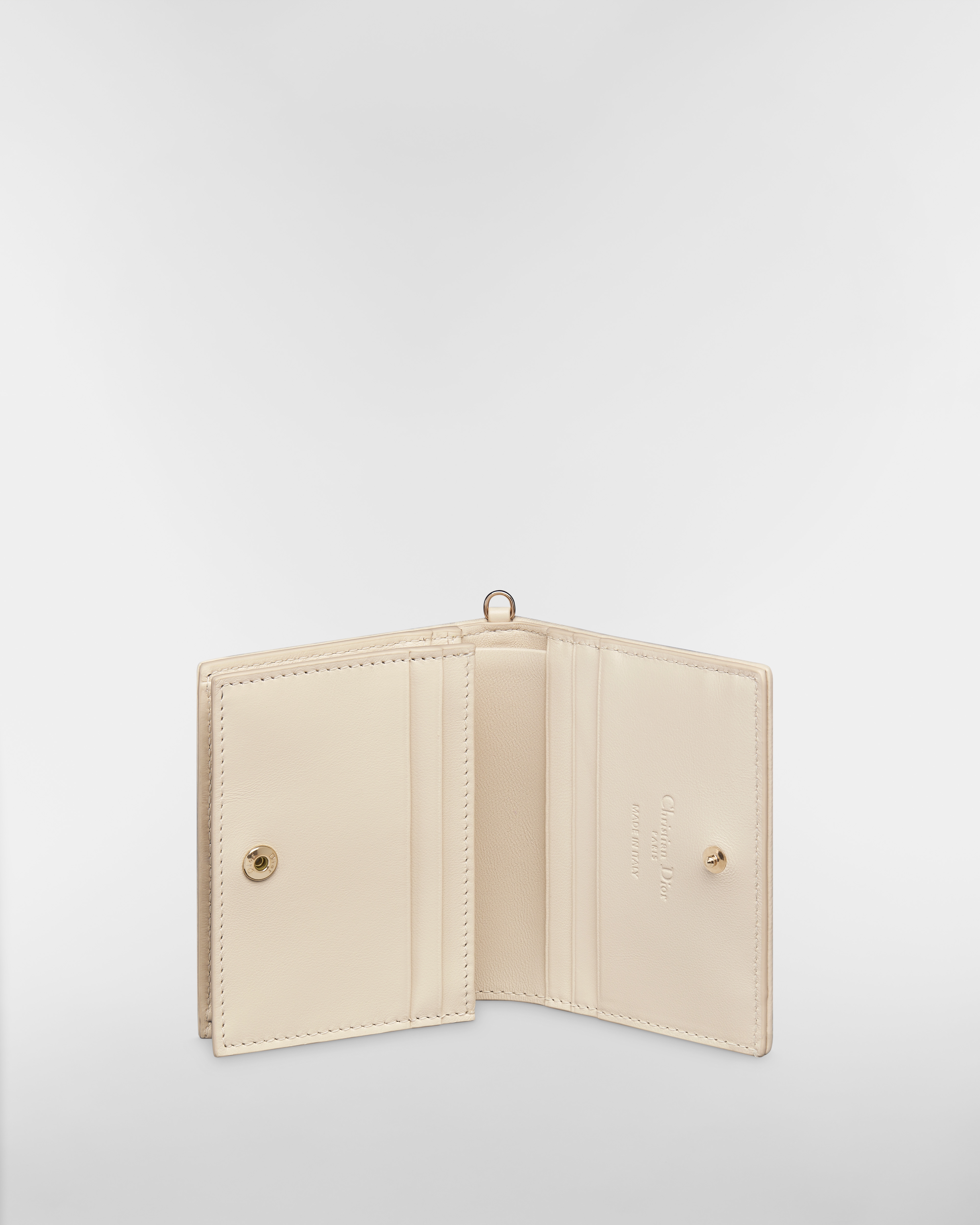 【日本限定】Lady Dior Gardenia ウォレット ミニ カナージュ ラムスキン E07