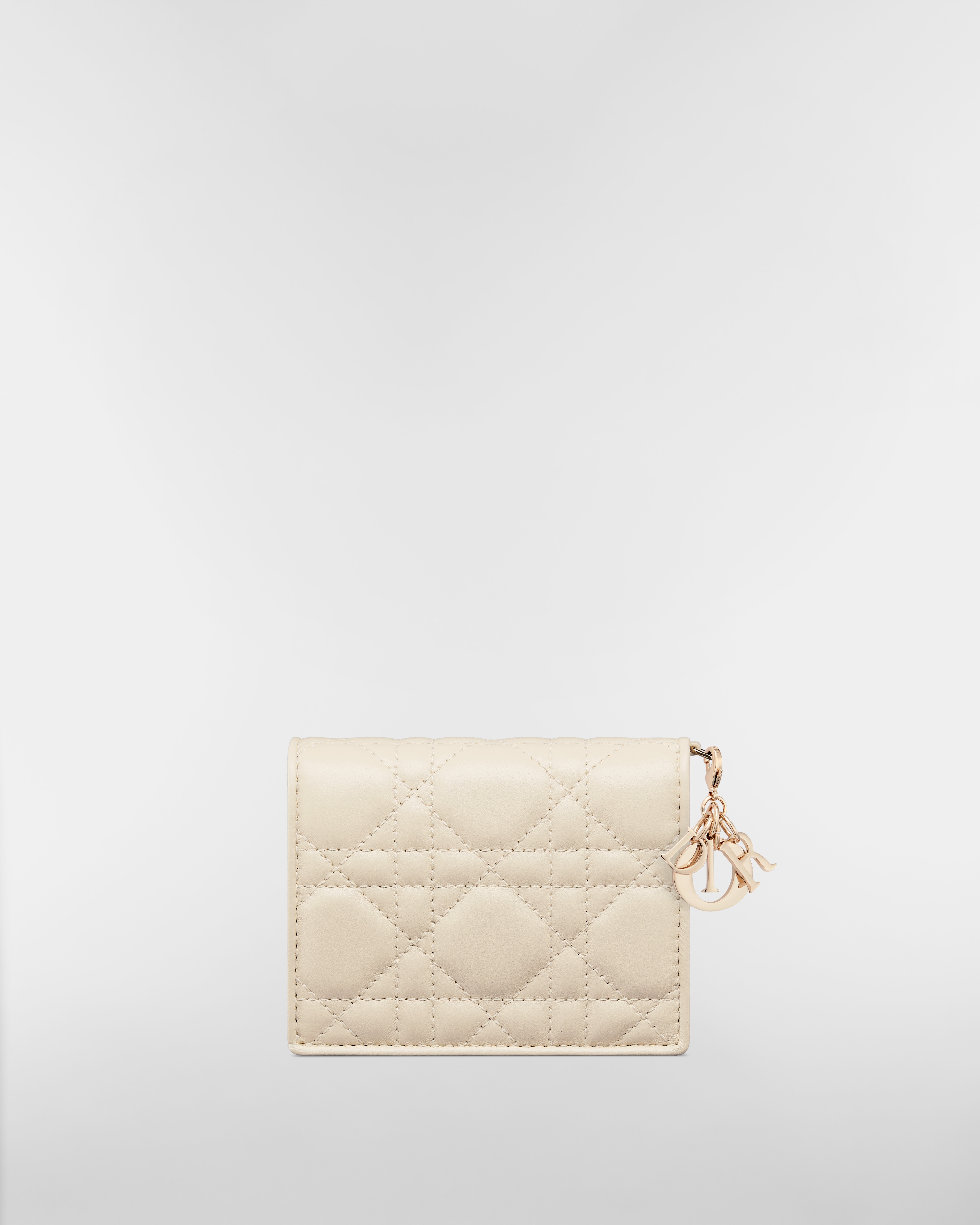 【日本限定】Lady Dior Gardenia ウォレット ミニ カナージュ ラムスキン E08