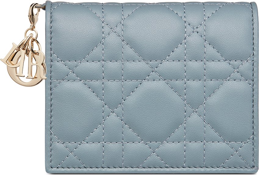 迷你 Lady Dior Gardenia 銀包 aria_frontView