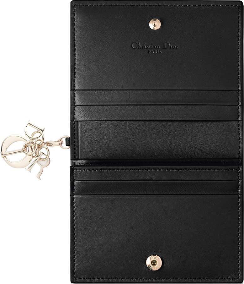 迷你 Lady Dior Gardenia 銀包 aria_unfoldedView