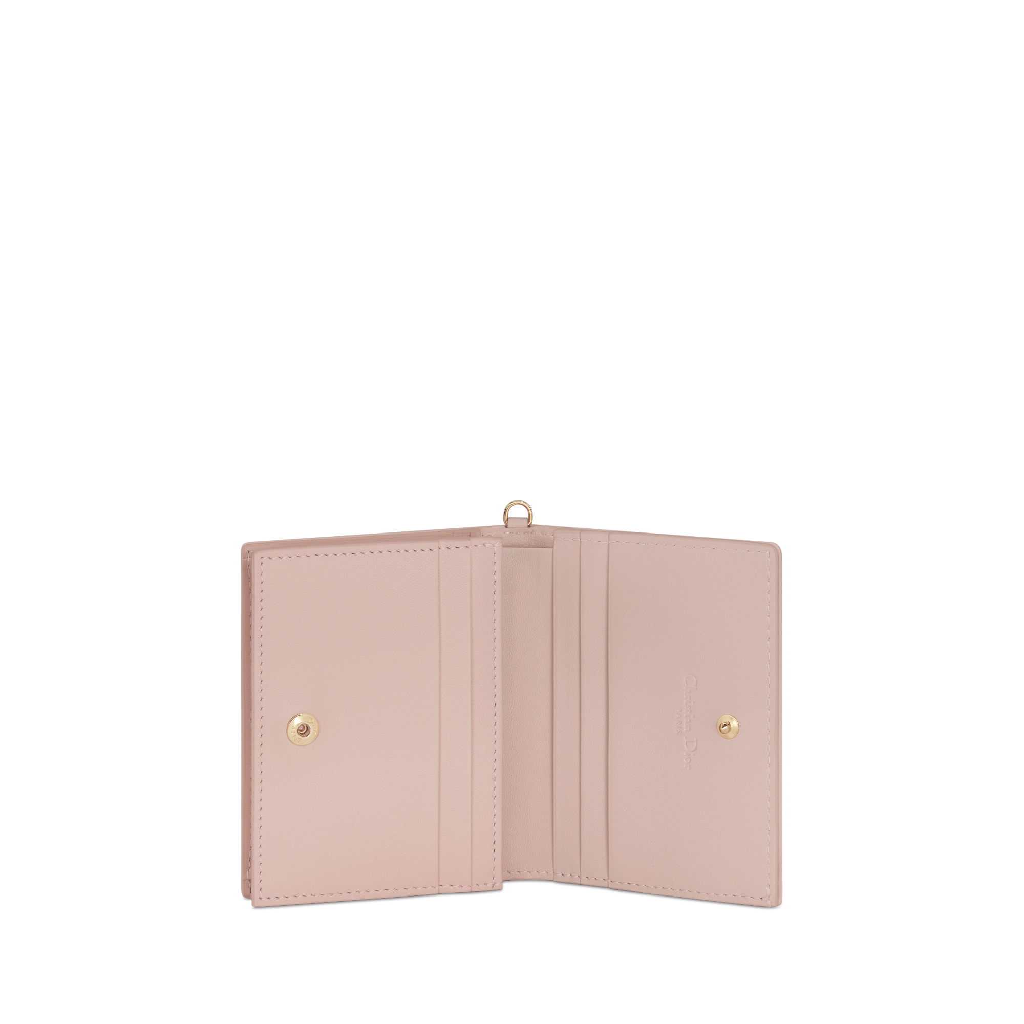 Lady Dior Gardenia 미니 지갑 파우더 핑크 까나쥬 양가죽 E07