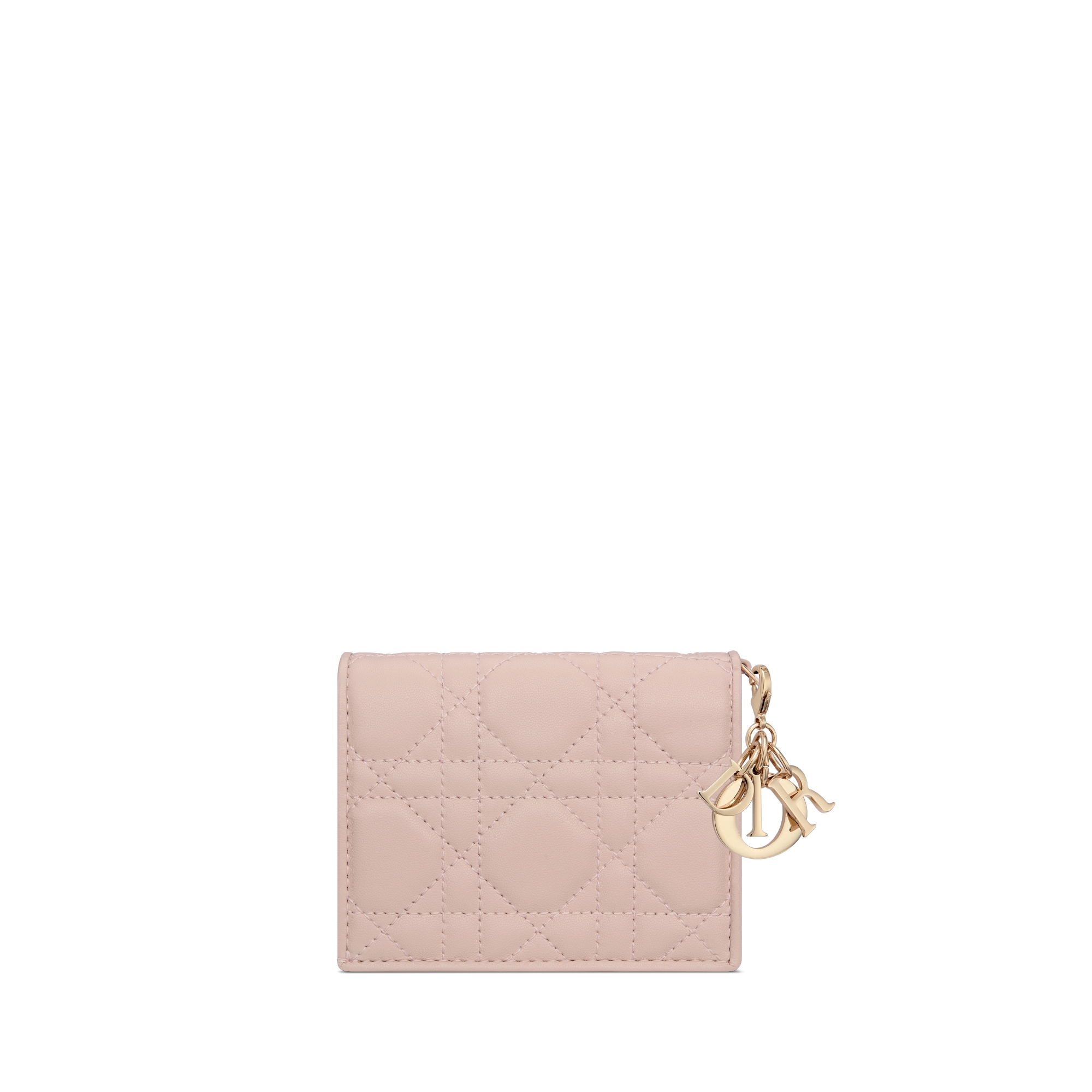 Lady Dior Gardenia 미니 지갑 파우더 핑크 까나쥬 양가죽 E08