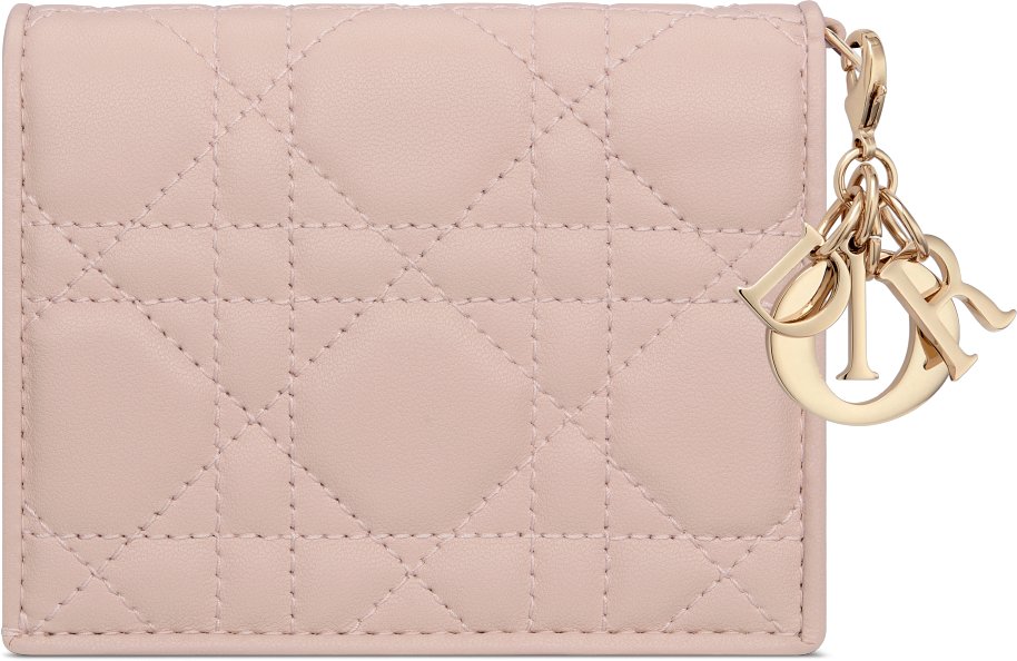 迷你 Lady Dior Gardenia 銀包 aria_backView