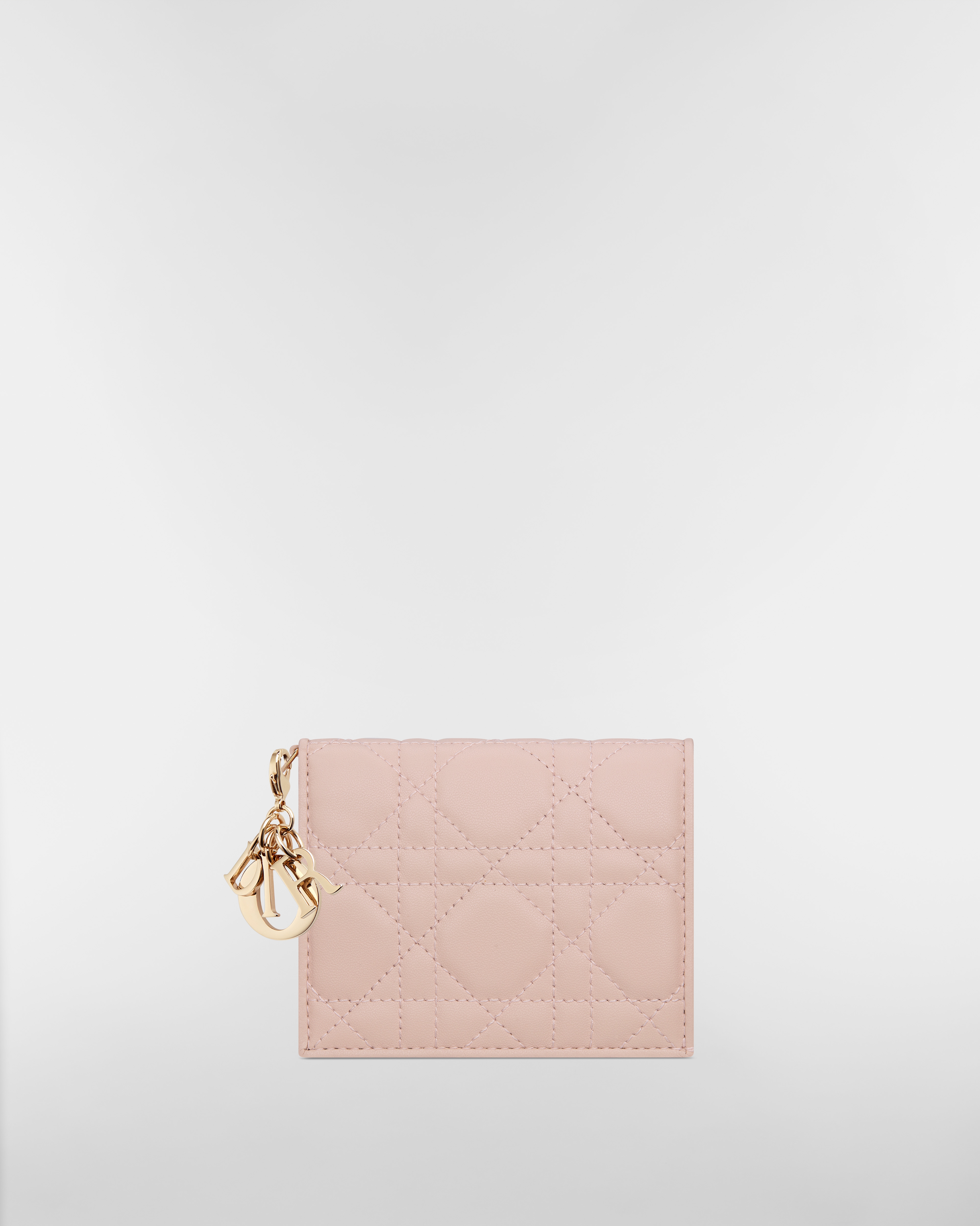 Lady Dior Gardenia ウォレット ミニ カナージュ ラムスキン E01