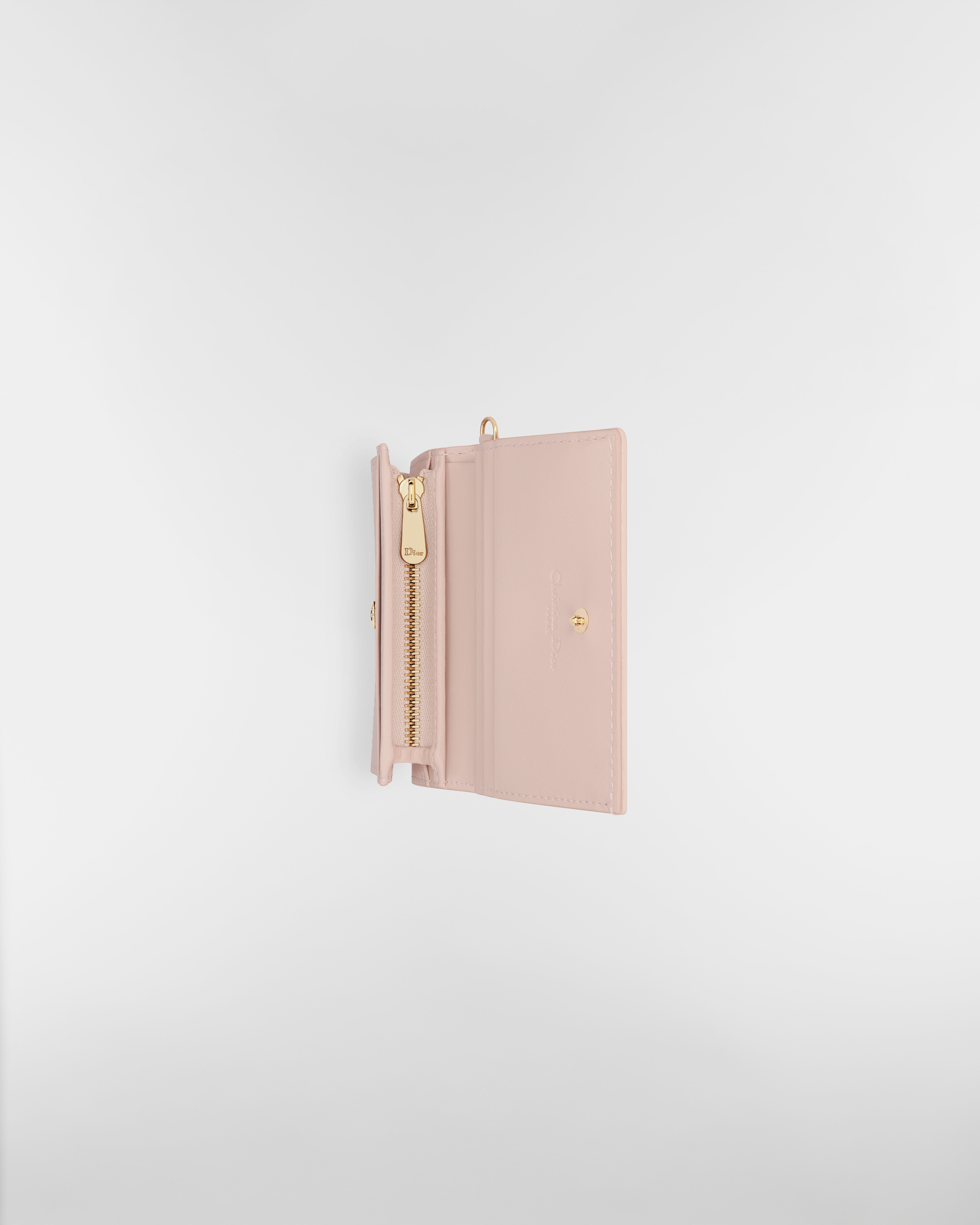 Lady Dior Gardenia 미니 지갑 파우더 핑크 까나쥬 양가죽 E06
