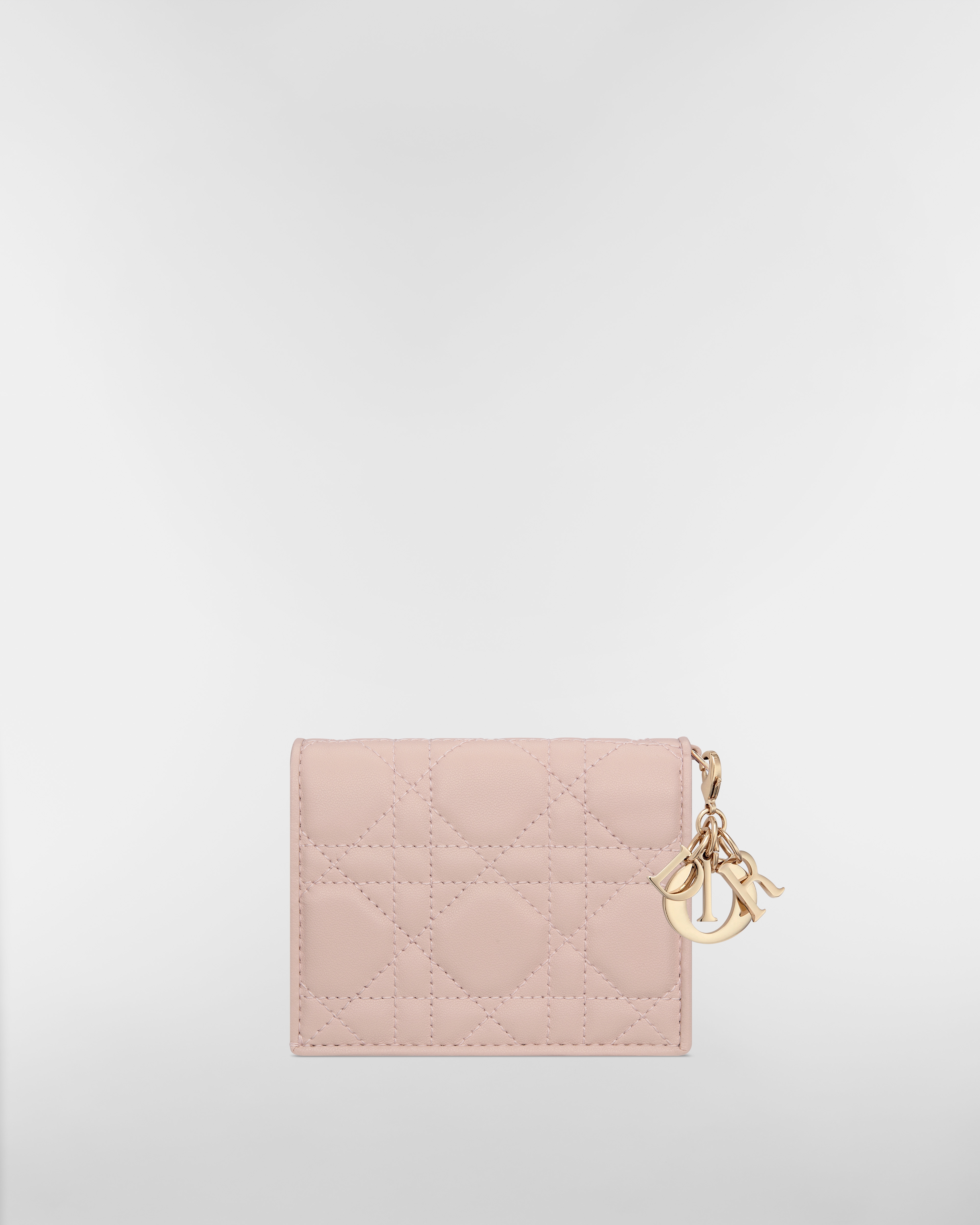 Lady Dior Gardenia 미니 지갑 파우더 핑크 까나쥬 양가죽 E08