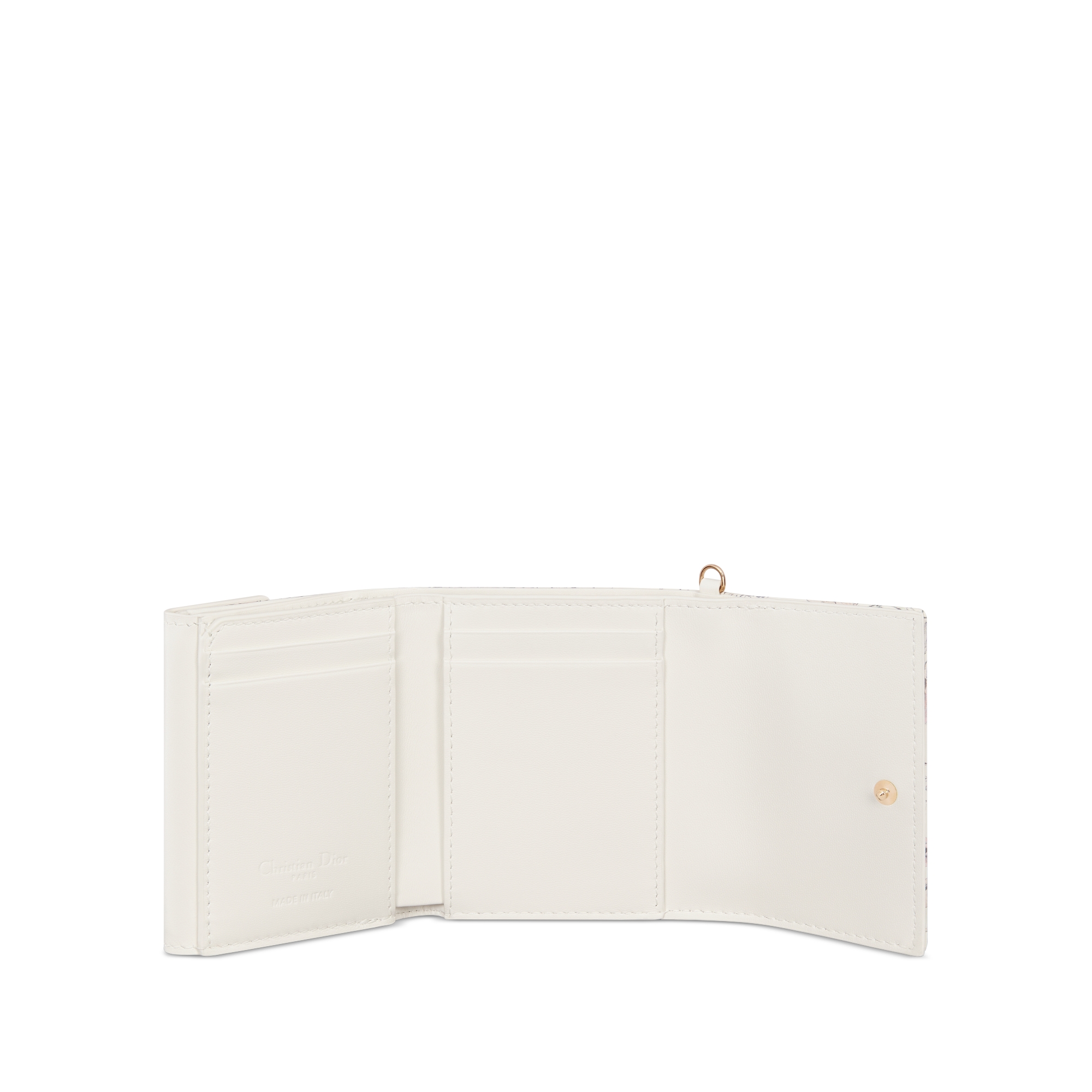 Lady Dior Lotus 지갑 핑크 Millefiori 프린트 송아지 가죽 E07