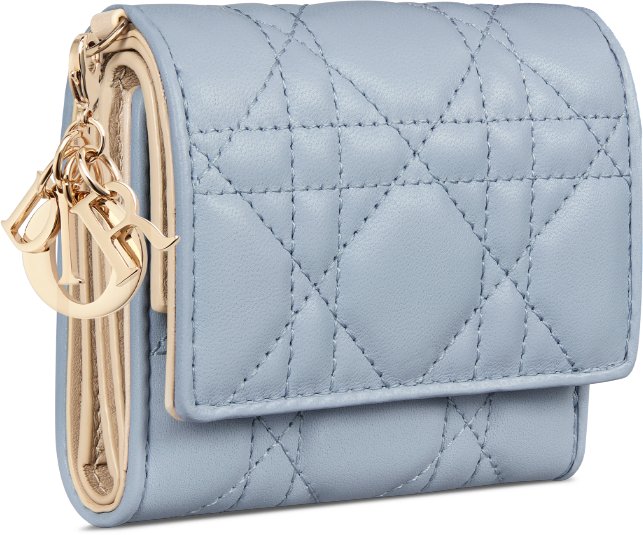 Lady Dior Lotus 銀包 aria_threeQuarterClosedView