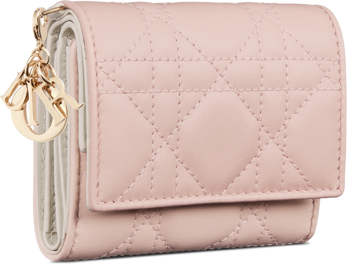 DIOR | Lady Dior Lotus ウォレット カナージュ ラムスキン