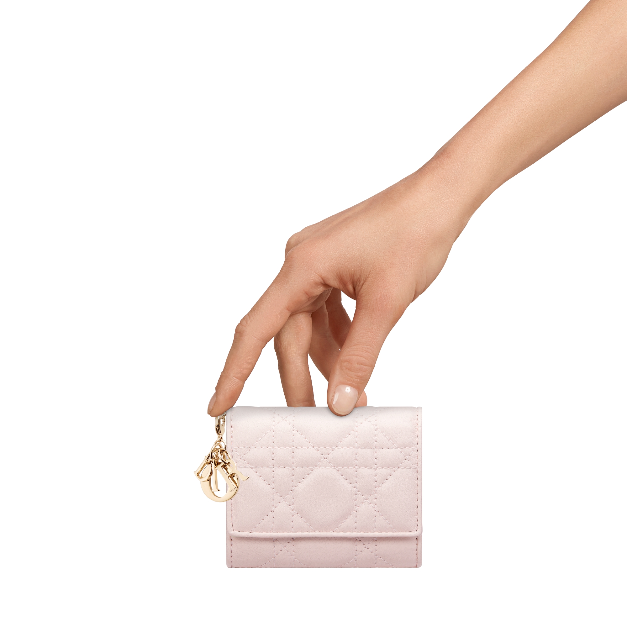 DIOR | 【日本限定】Lady Dior Lotus ウォレット カナージュ ラムスキン