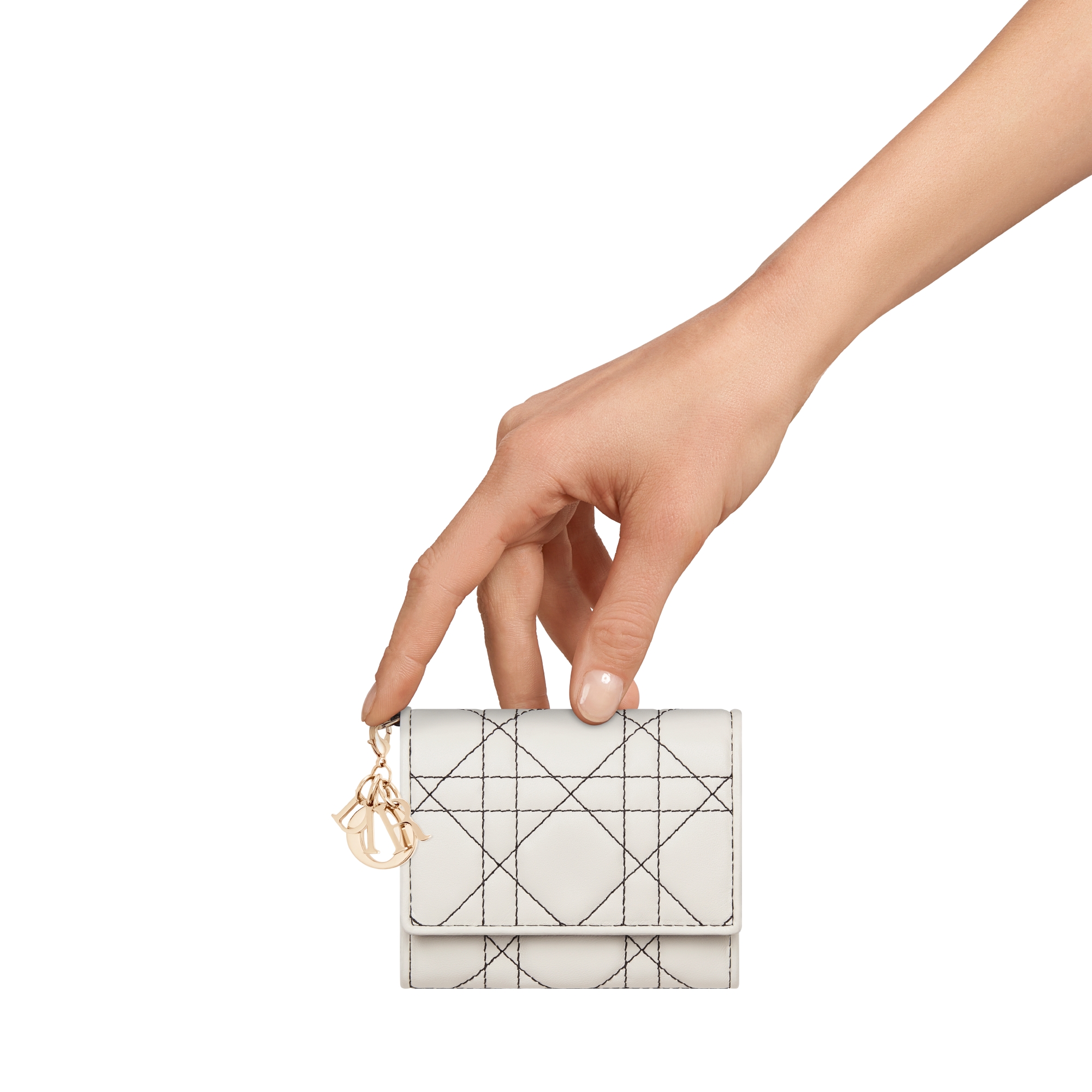 DIOR | 【日本限定】Lady Dior Lotus ウォレット カナージュ ラムスキン