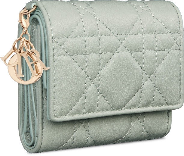 DIOR | Lady Dior Lotus ウォレット カナージュ ラムスキン 