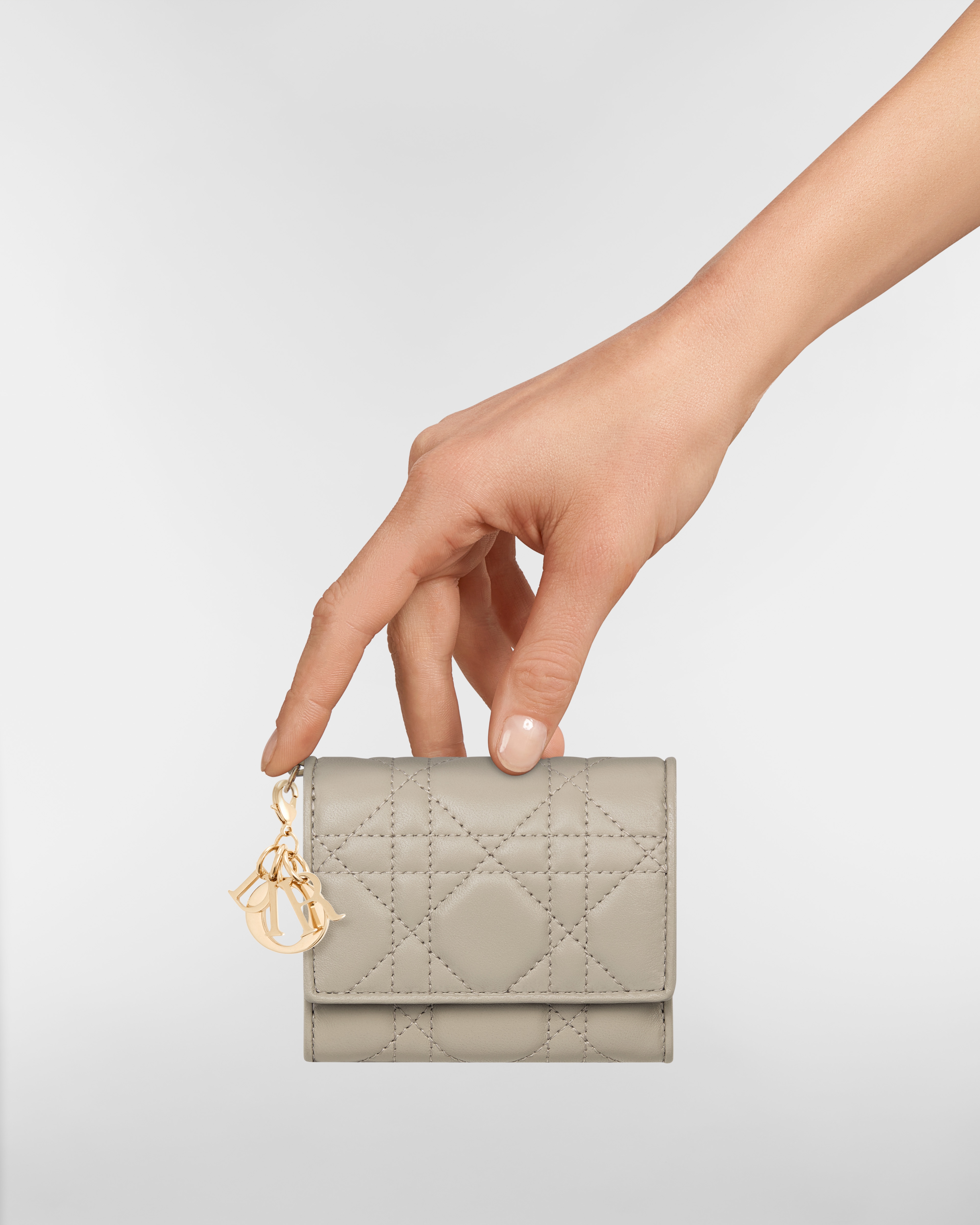 Lady Dior Lotus Wallet Rope Beige Cannage Lambskin E11