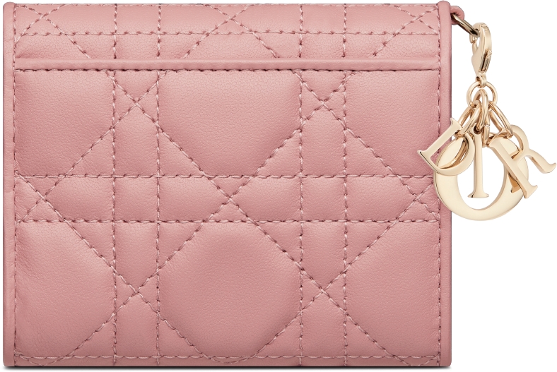 DIOR | 【日本限定】Lady Dior ロータスウォレット カナージュ ラムスキン 