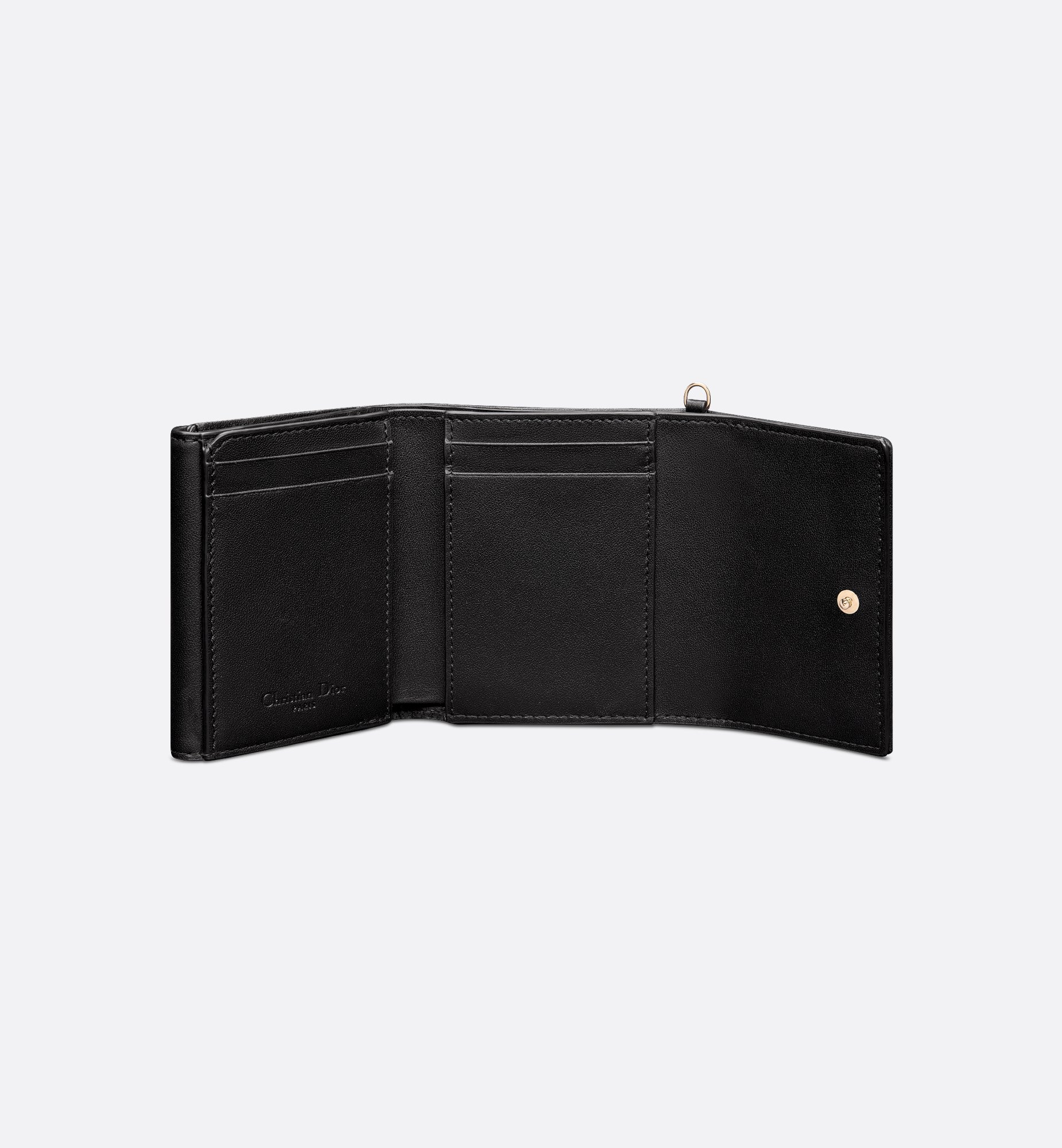 Lady Dior Lotus Wallet Black Cannage Lambskin | DIOR Lady Dior Lotus Wallet Black Cannage Lambskin | DIOR