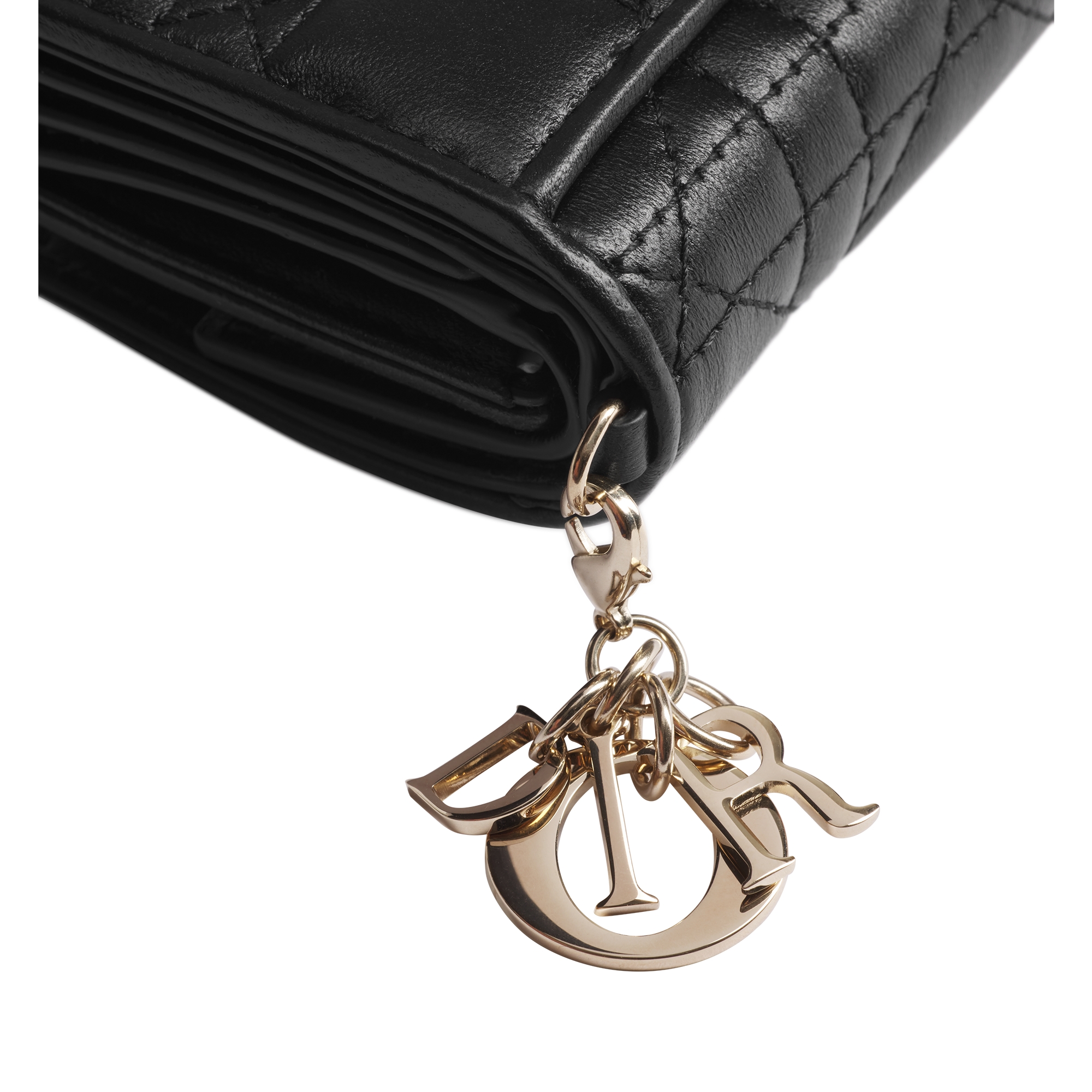 Lady Dior Lotus Wallet Black Cannage Lambskin E10