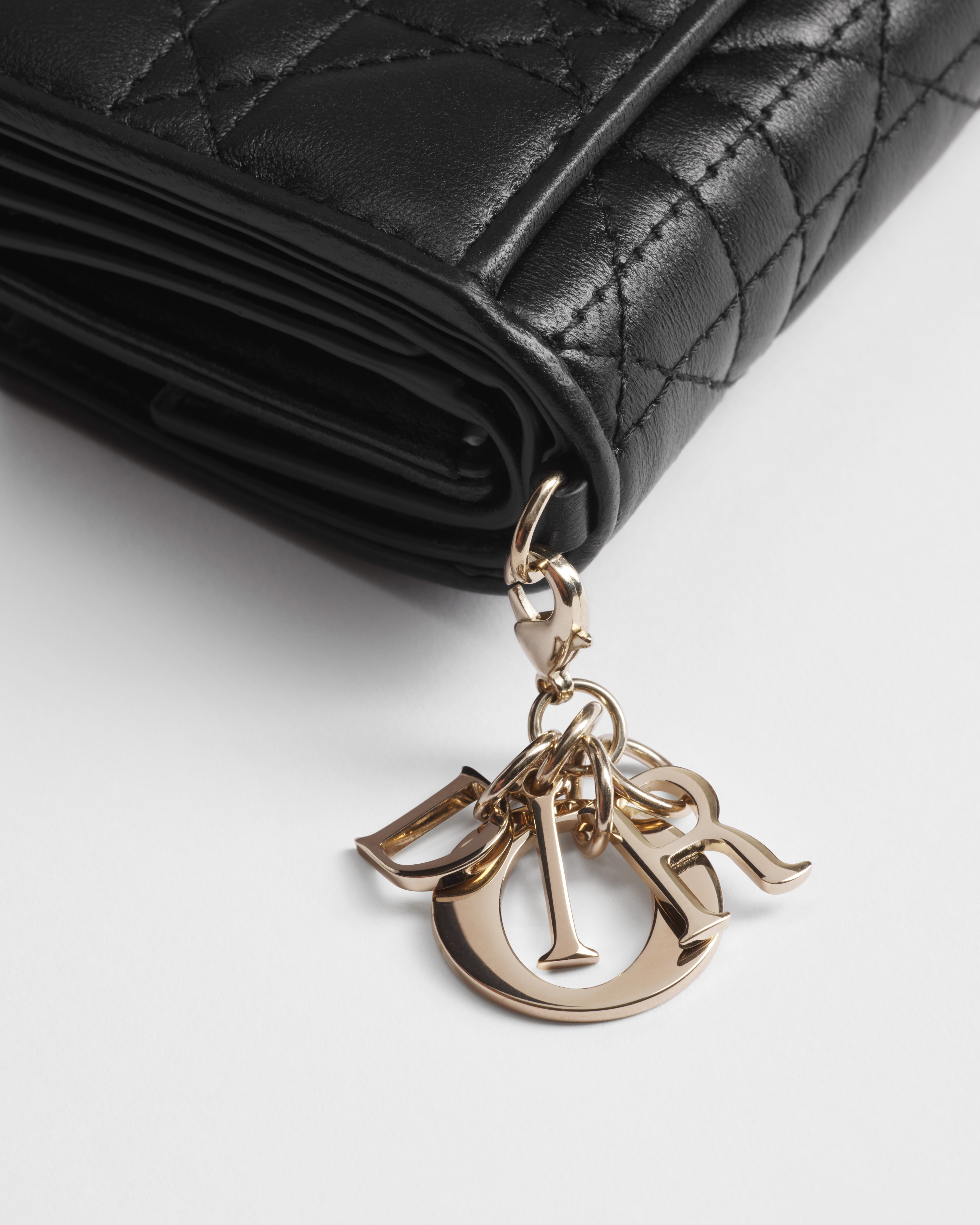 Lady Dior Lotus Wallet Black Cannage Lambskin E10